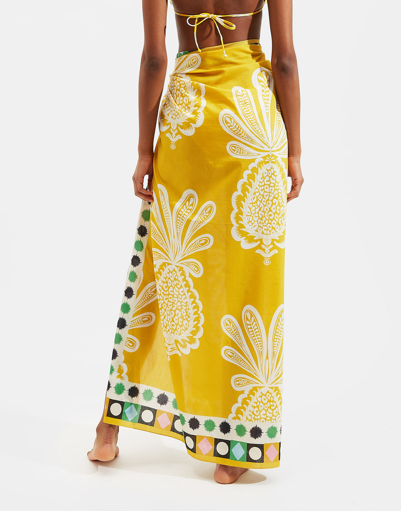 LaDoubleJ Square Scarf (135X135) Big Pineapple SCA0006COS001PNP0001