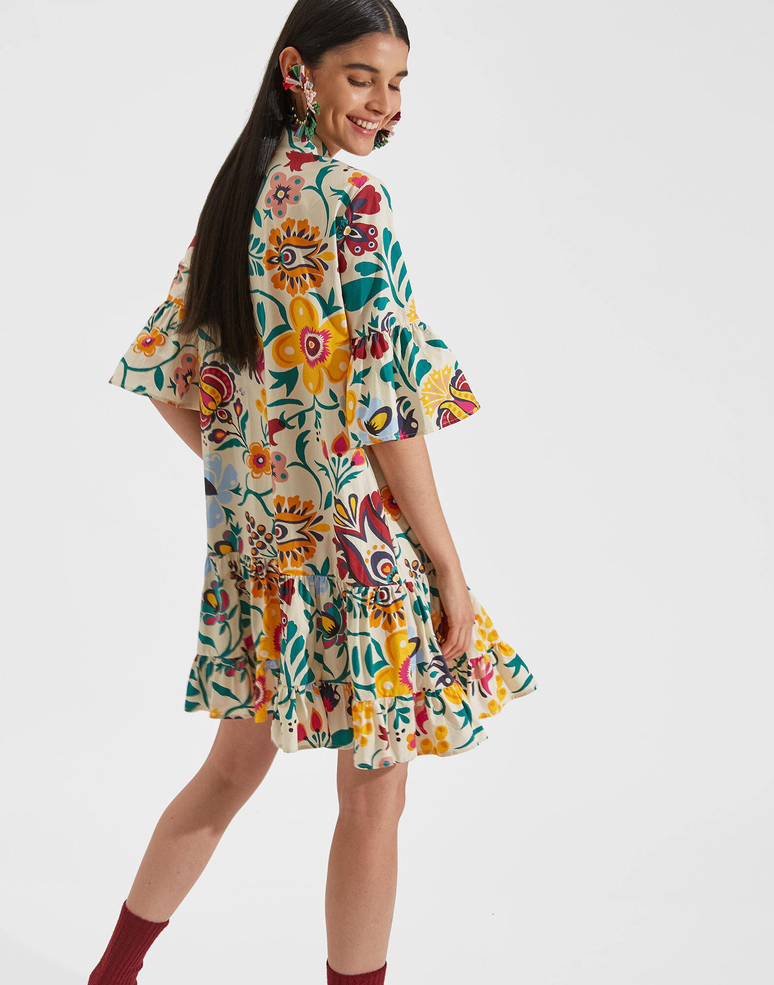 La DoubleJ Choux Dress Selva Bianco DRE0193COT001SEL0002