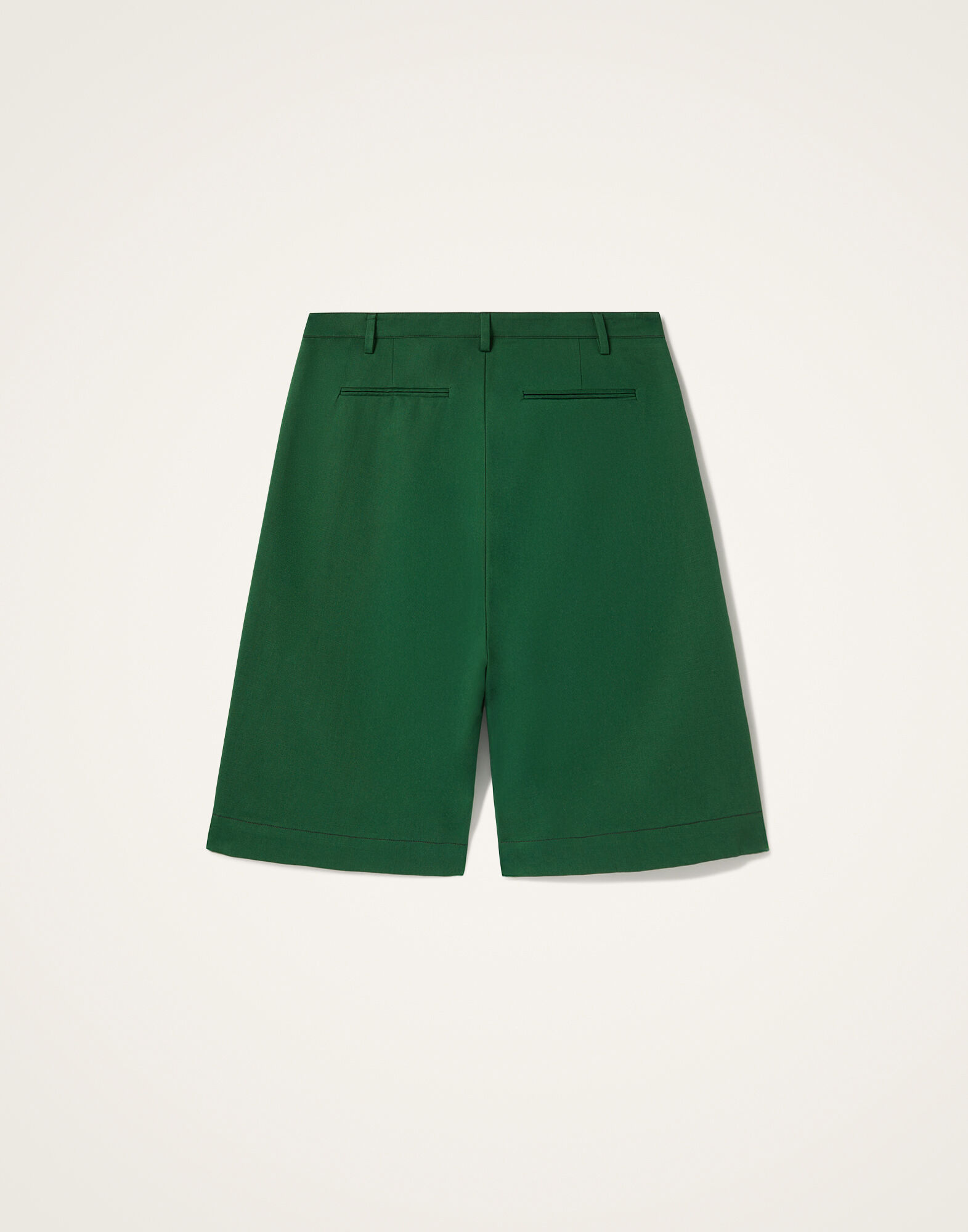 La DoubleJ Boyfriend Shorts Solid Dark Green TRO0052COT075SOLIDGR03