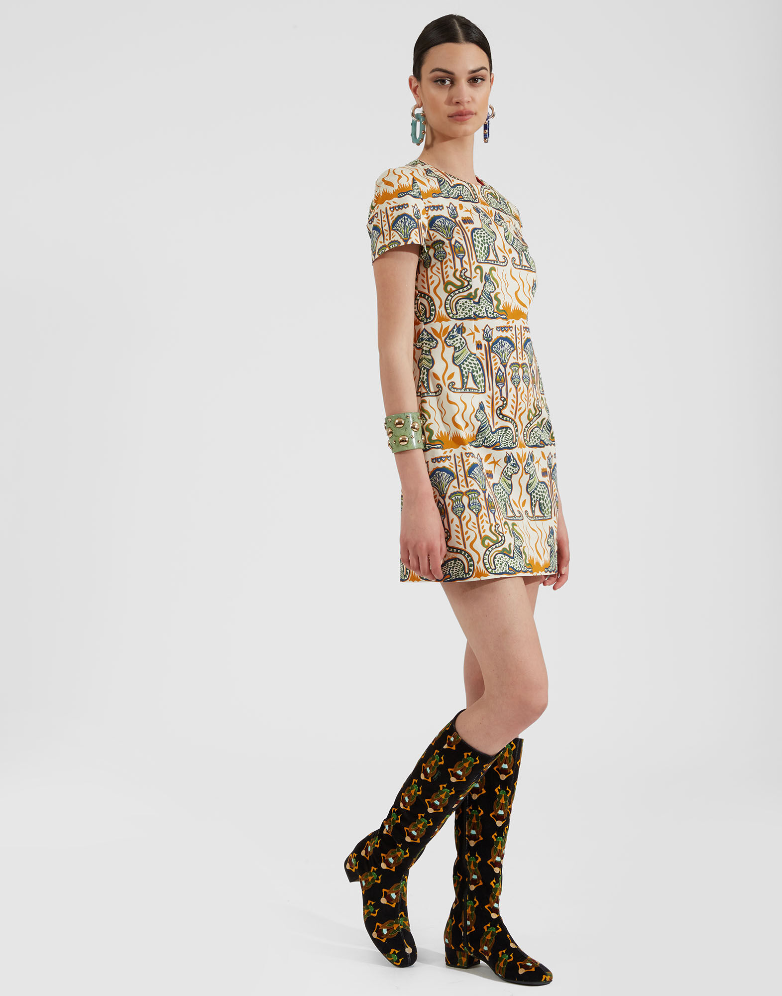 La DoubleJ Tgif Short Sleeve Dress Bast Ivory DRE0586COT006BAS01WH04