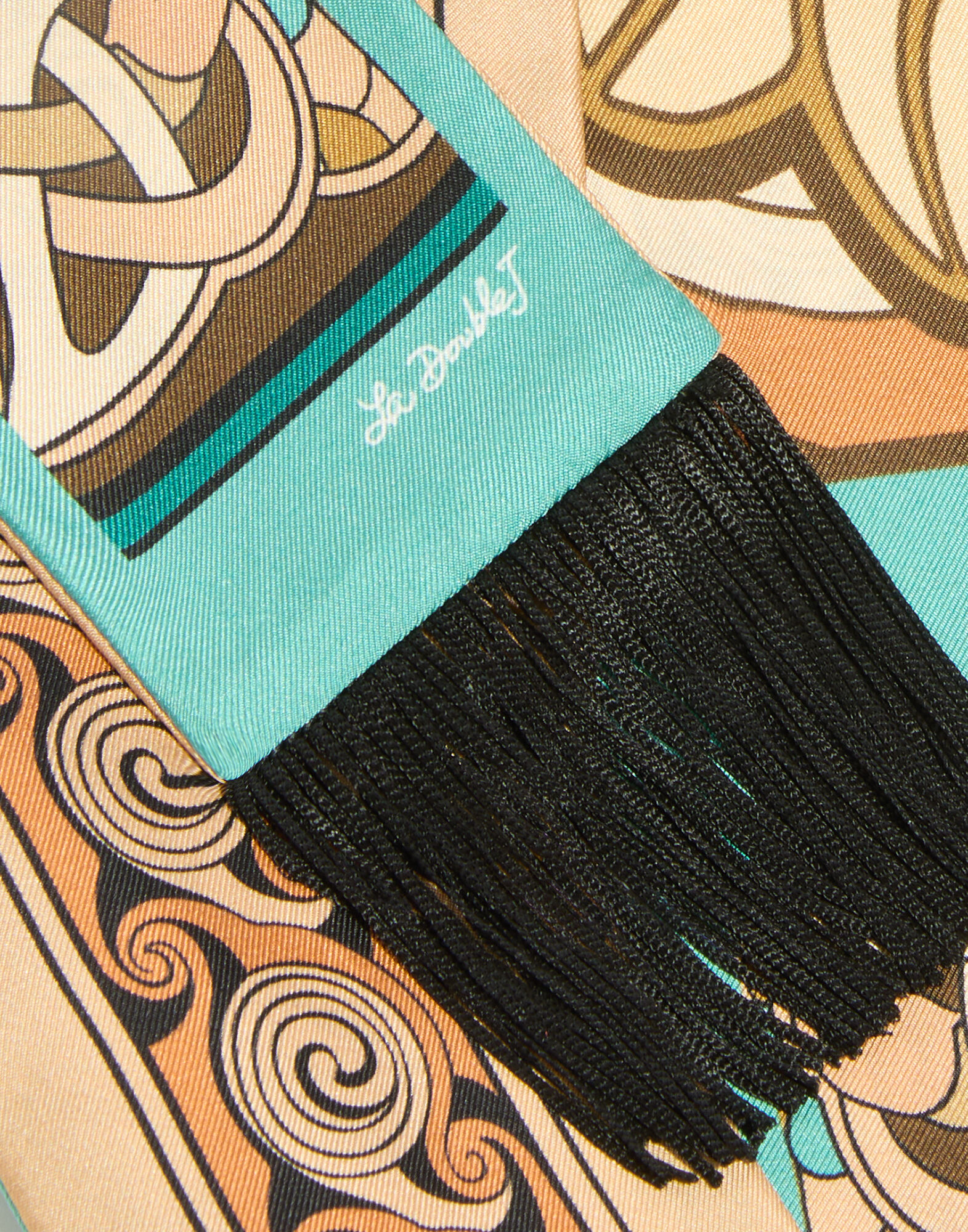 La DoubleJ Skinny Scarf Kells Plac&eacute;e Blue Petrol SCA0075SIL006KEL03BU05