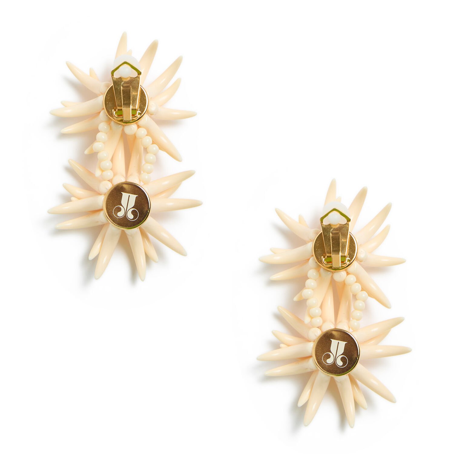 La Doublej Primavera Earrings In Solid Ivory