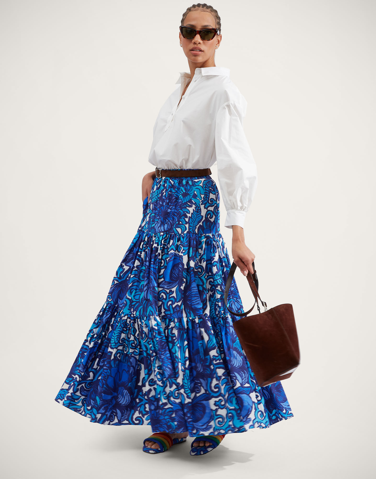 La DoubleJ Big Skirt Anemone SKI0001COT039ANE01BU03