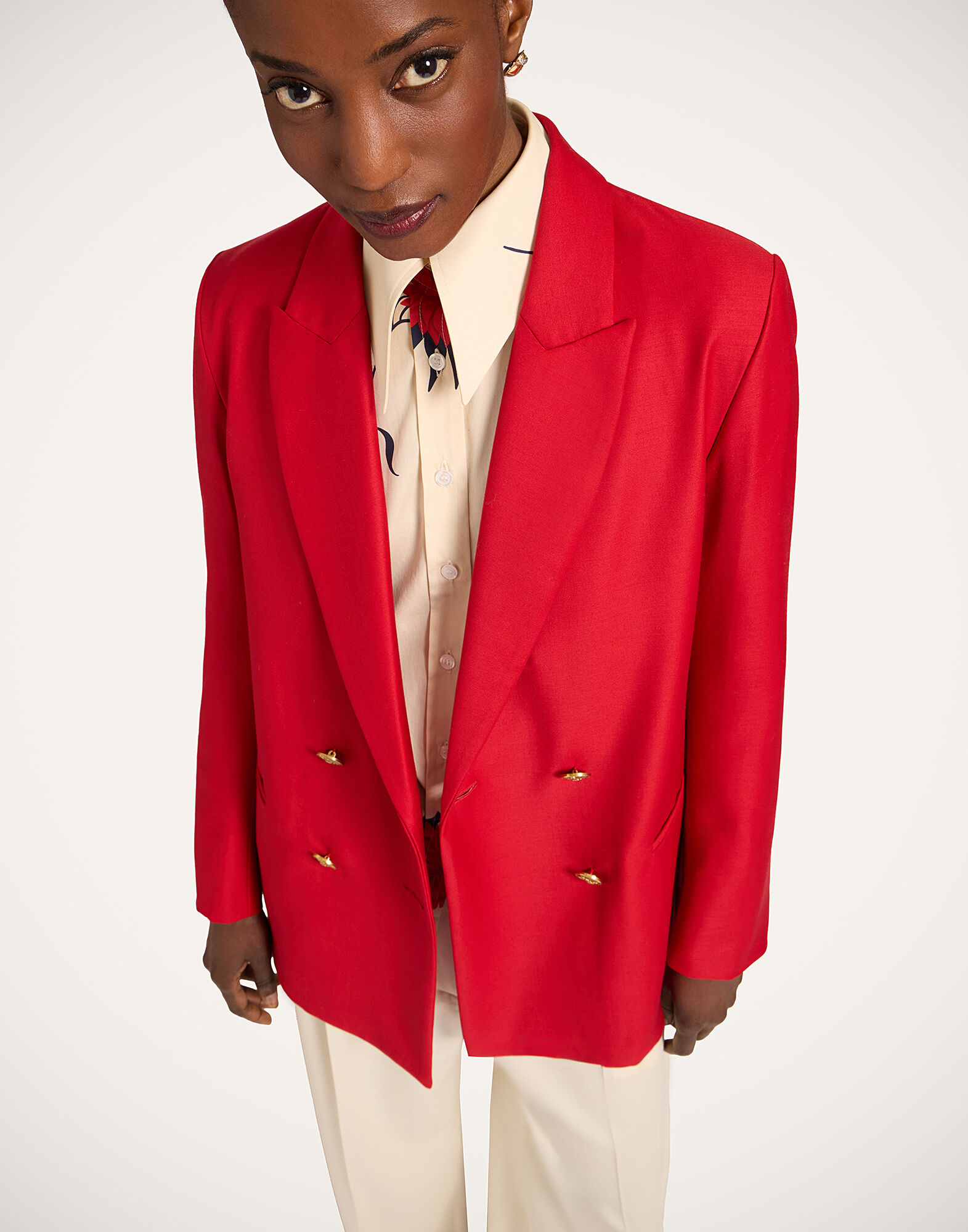 La DoubleJ Jagger Jacket Solid Red JAC0148WOL035SOLIDRE01
