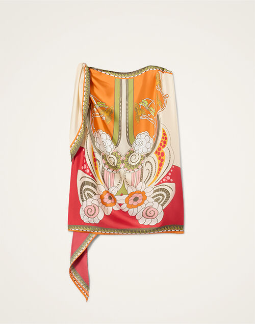 La DoubleJ Full-On Foulard Ambrosia Plac&eacute;e Orange SCA0096SIL029AMB03OR02