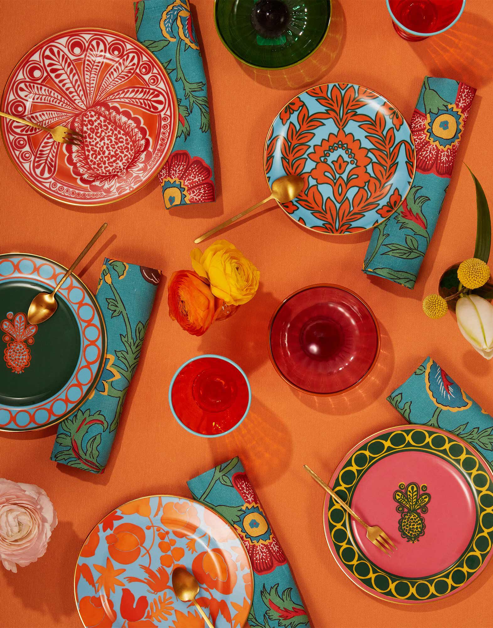 La DoubleJ Dessert Plate Set of 2 Pineapple Arancio DIS0031CER001PNP0007