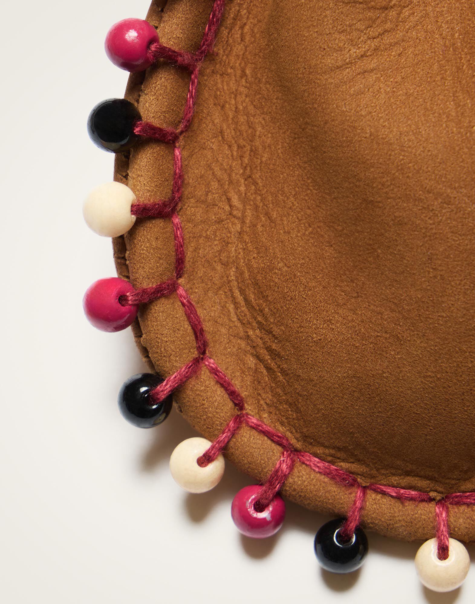 La DoubleJ Power Pouch With Crystals Solid Tan BAG0085LEA015SOLIDBR17