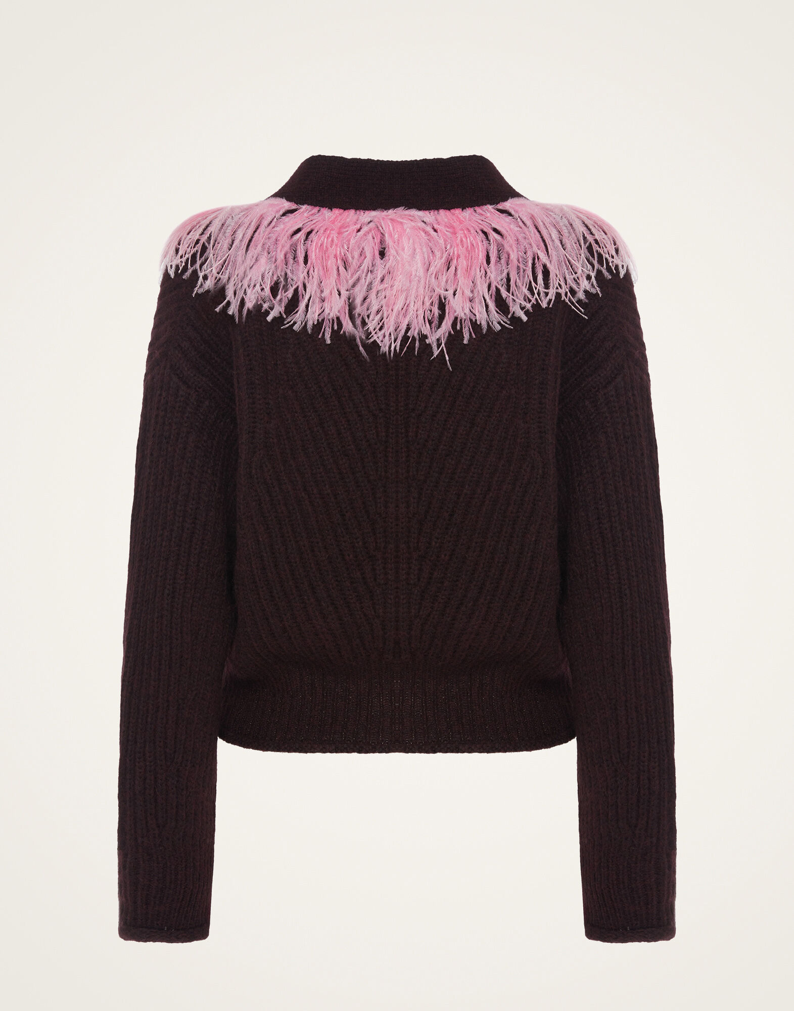 La DoubleJ High Kick Cardigan Bordeaux PUL0175KNI098VA212RE02