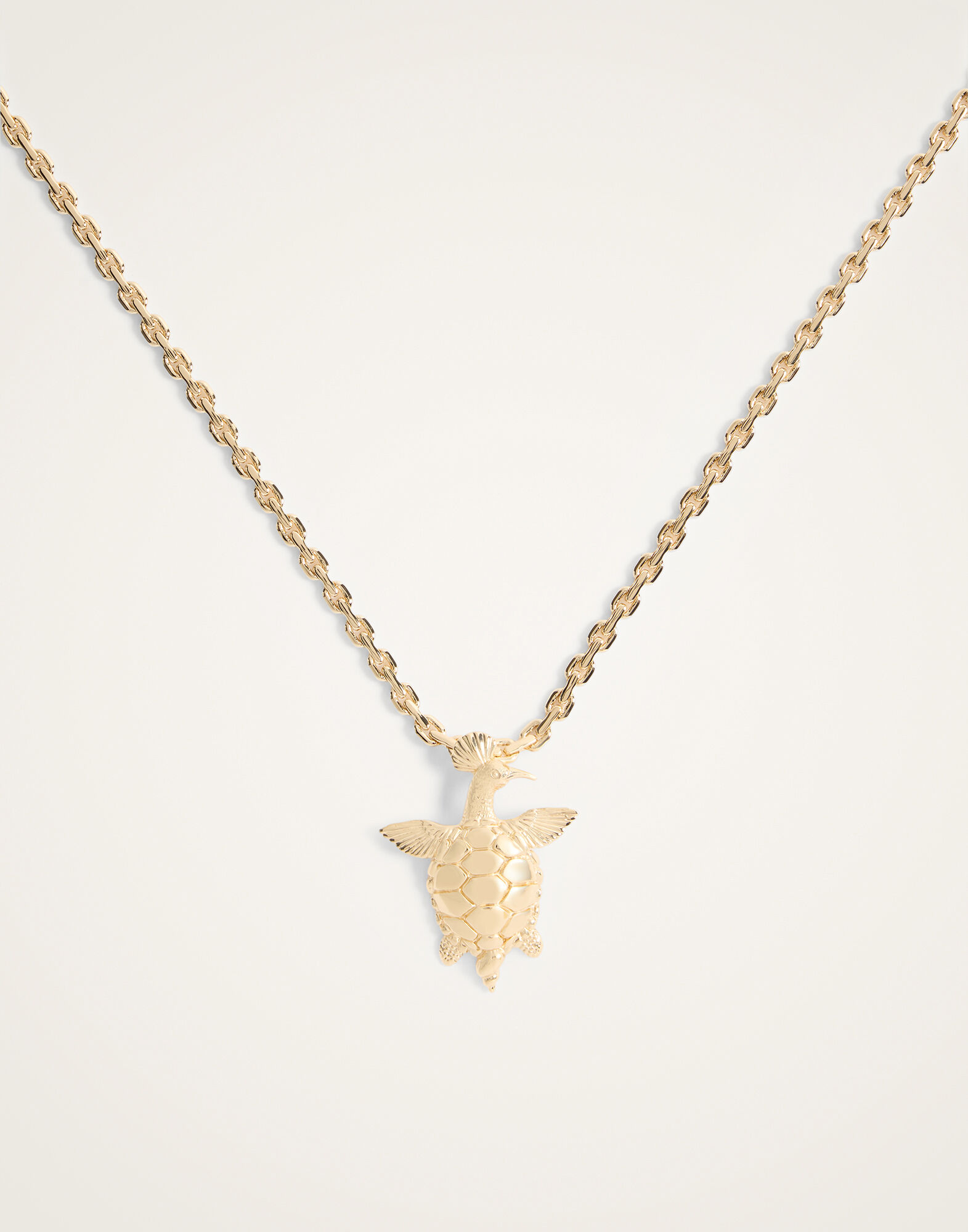 La DoubleJ Turtlair Necklace 24K Gold Plate NEC0057BRA003SOLIDYE05