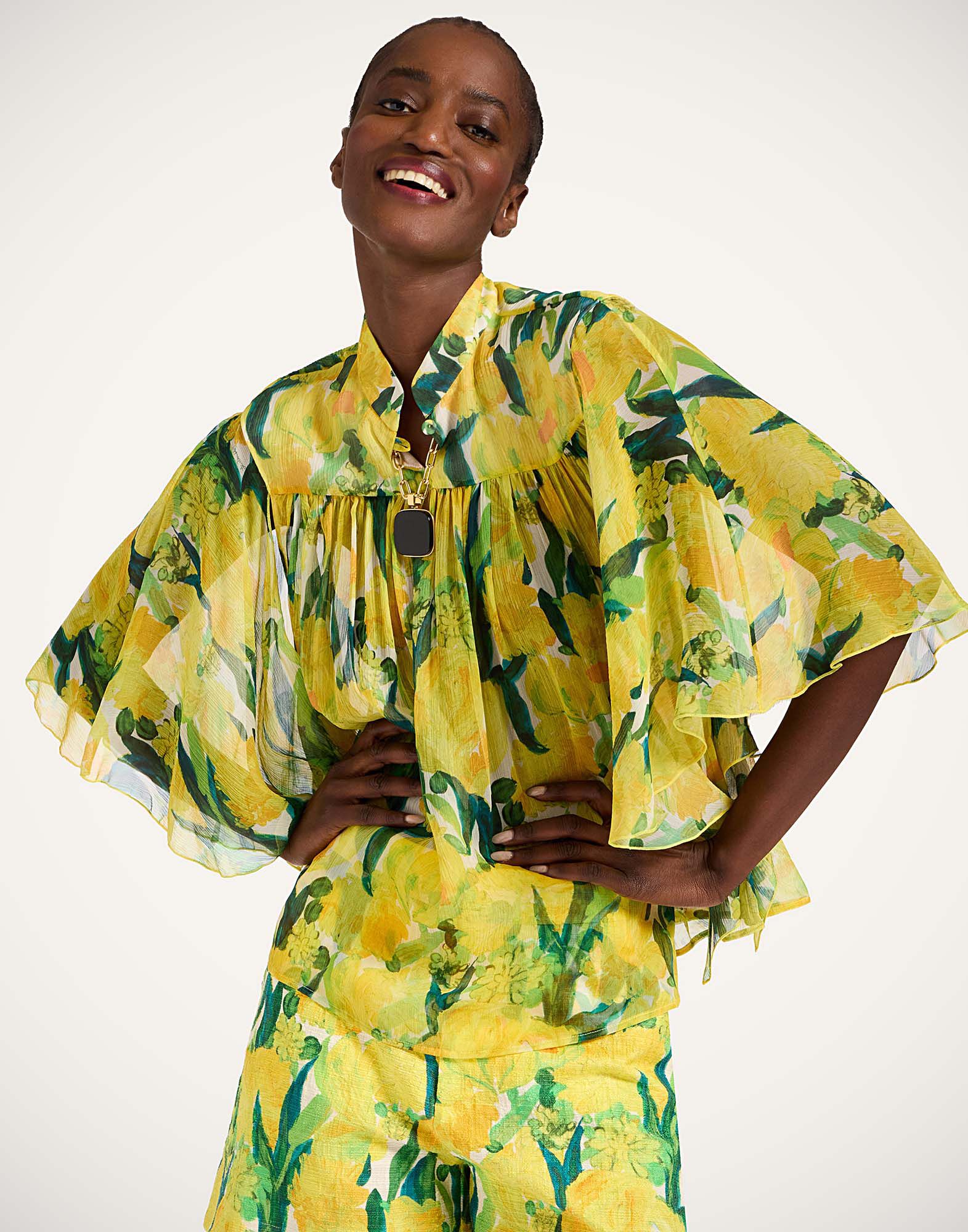 La DoubleJ Frapp&eacute; Top Zesty Yellow TOP0154CRE009ZES01YE02