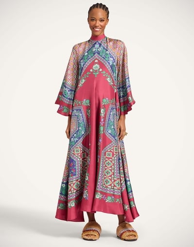 maje wool and organza dual-fabric dress Wool and organza dual-fabric dress