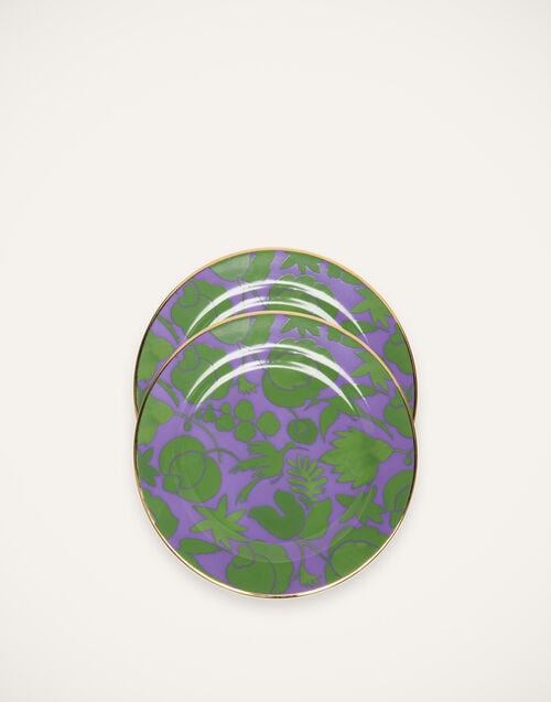 La DoubleJ Dessert Plate Set of 2 Wildbird Lilla/Verde DIS0023CER001CER0015
