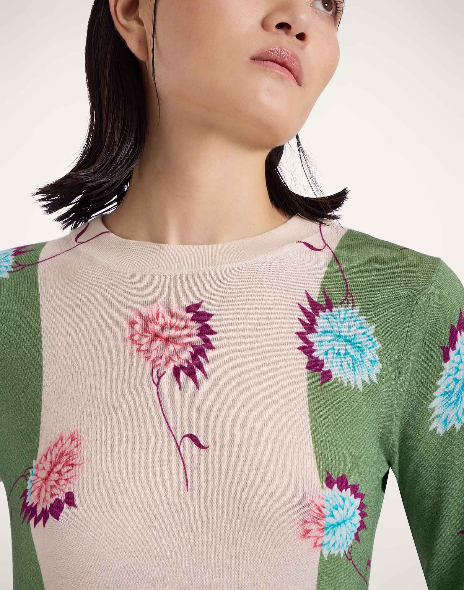 La DoubleJ Silky Crew Neck Derby Plac&eacute;e Multicolor PUL0255KNI157DER03MU01