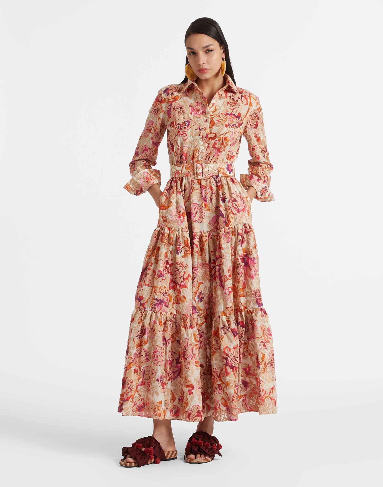 La DoubleJ Bellini Dress Hottie Cream DRE0016EMB029HOT01WH03