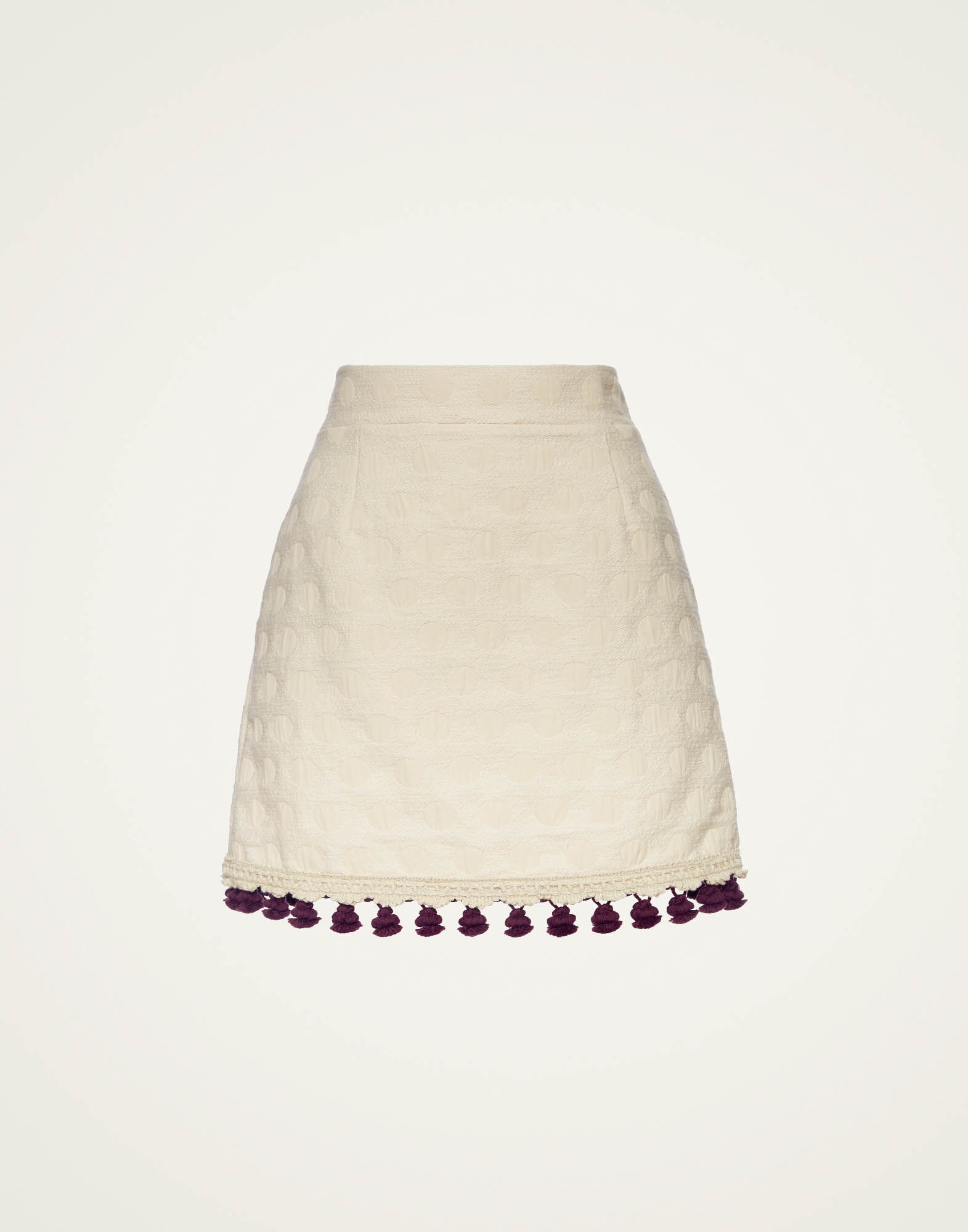 La DoubleJ Baia Mini Skirt Embroidered Creamy SKI0117JCQ076CRA01WH03