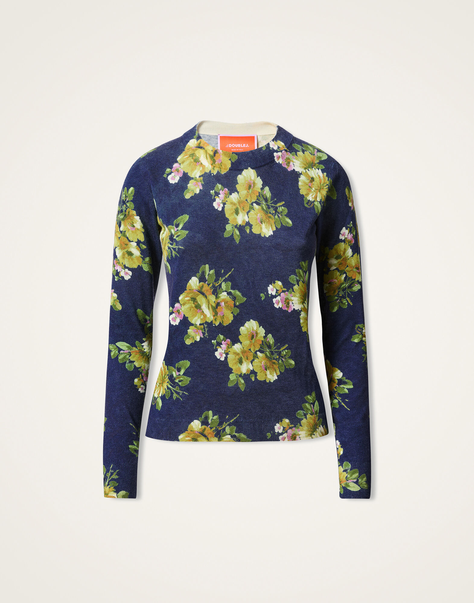 La DoubleJ Silky Crew Neck Riptide Midnight Blue PUL0305KNI172RIP01BU04