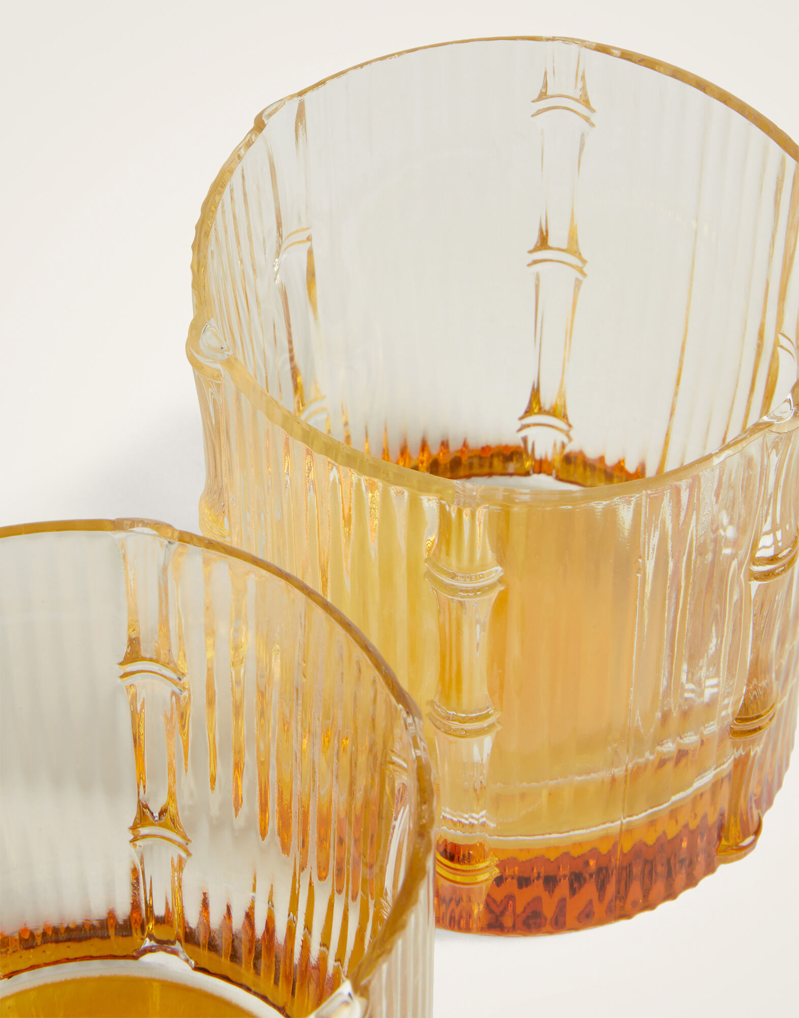 La DoubleJ Bamboo Tumbler Set Of 2 Solid Amber GLA0055GLS002SOLIDYE10