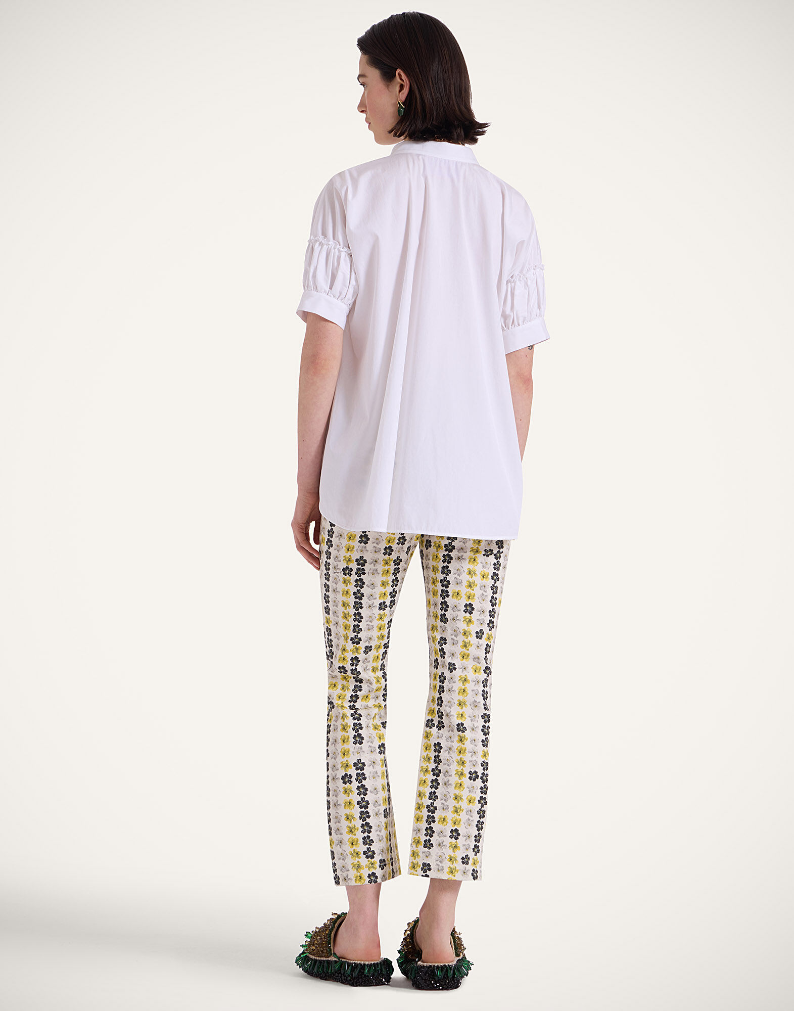 La DoubleJ The Cropped Flare Jean Cupid White TRO0158COT063CUP02WH01