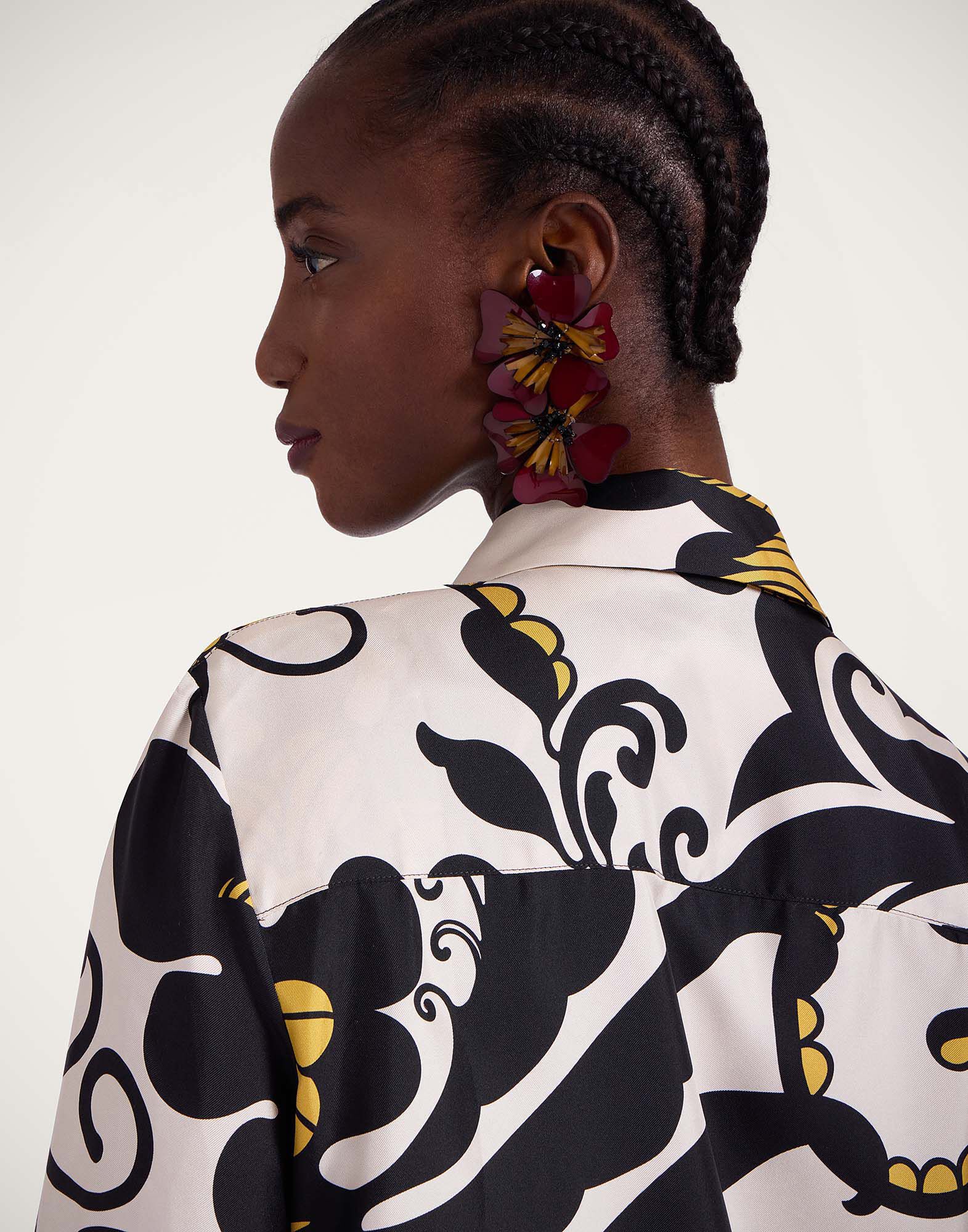 La DoubleJ Boy Shirt Marea Black & White SHI0001SIL001MRE01BL03