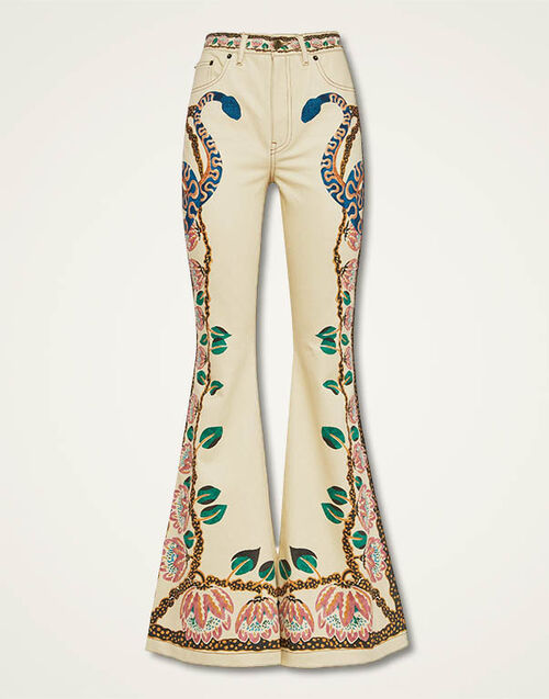 La DoubleJ Superflare Jeans Eve Ecru TRO0126DEN001EEC01BR05