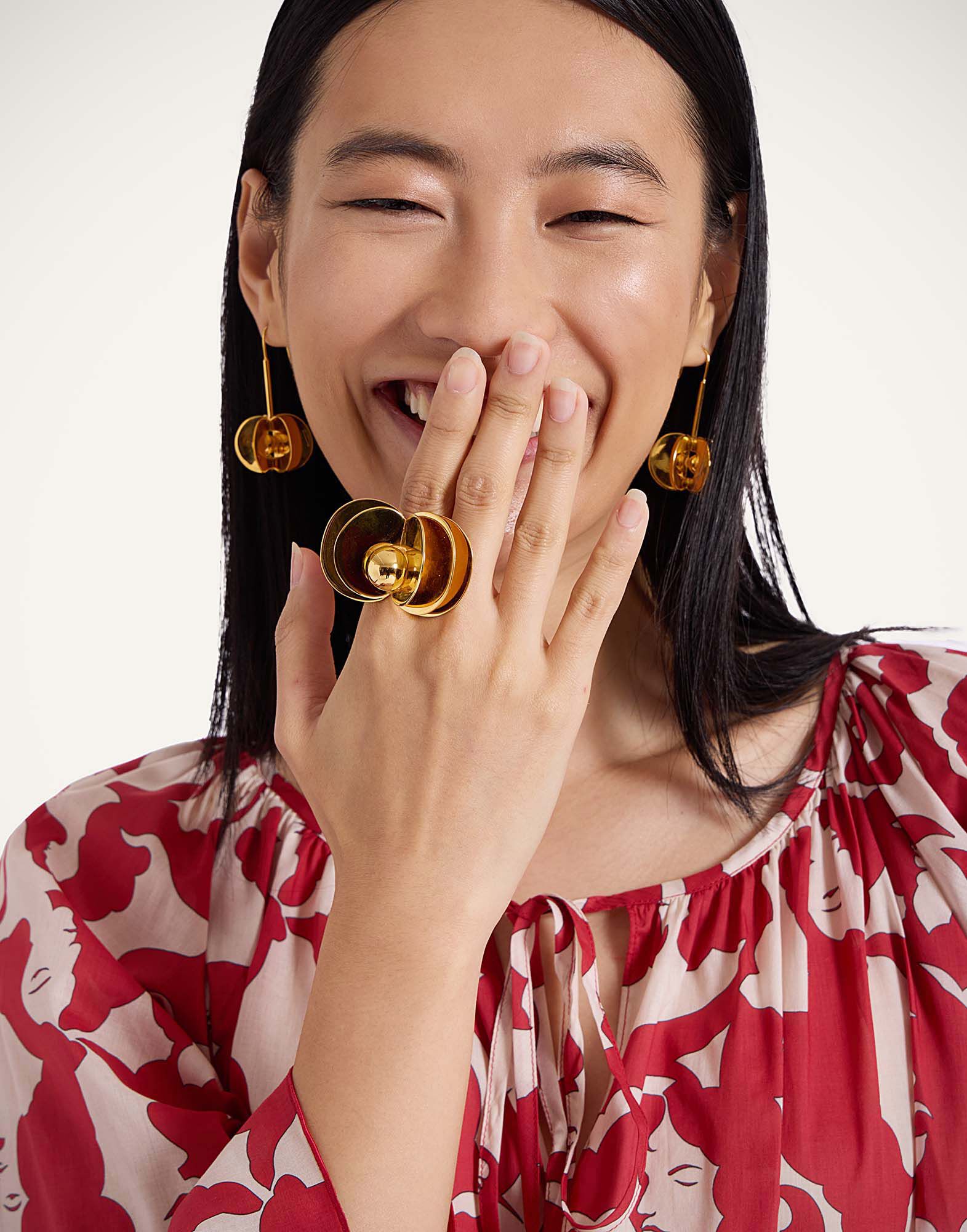 La DoubleJ Aura Ring 24k Gold Plate RIN0008BRA003SOLIDYE05