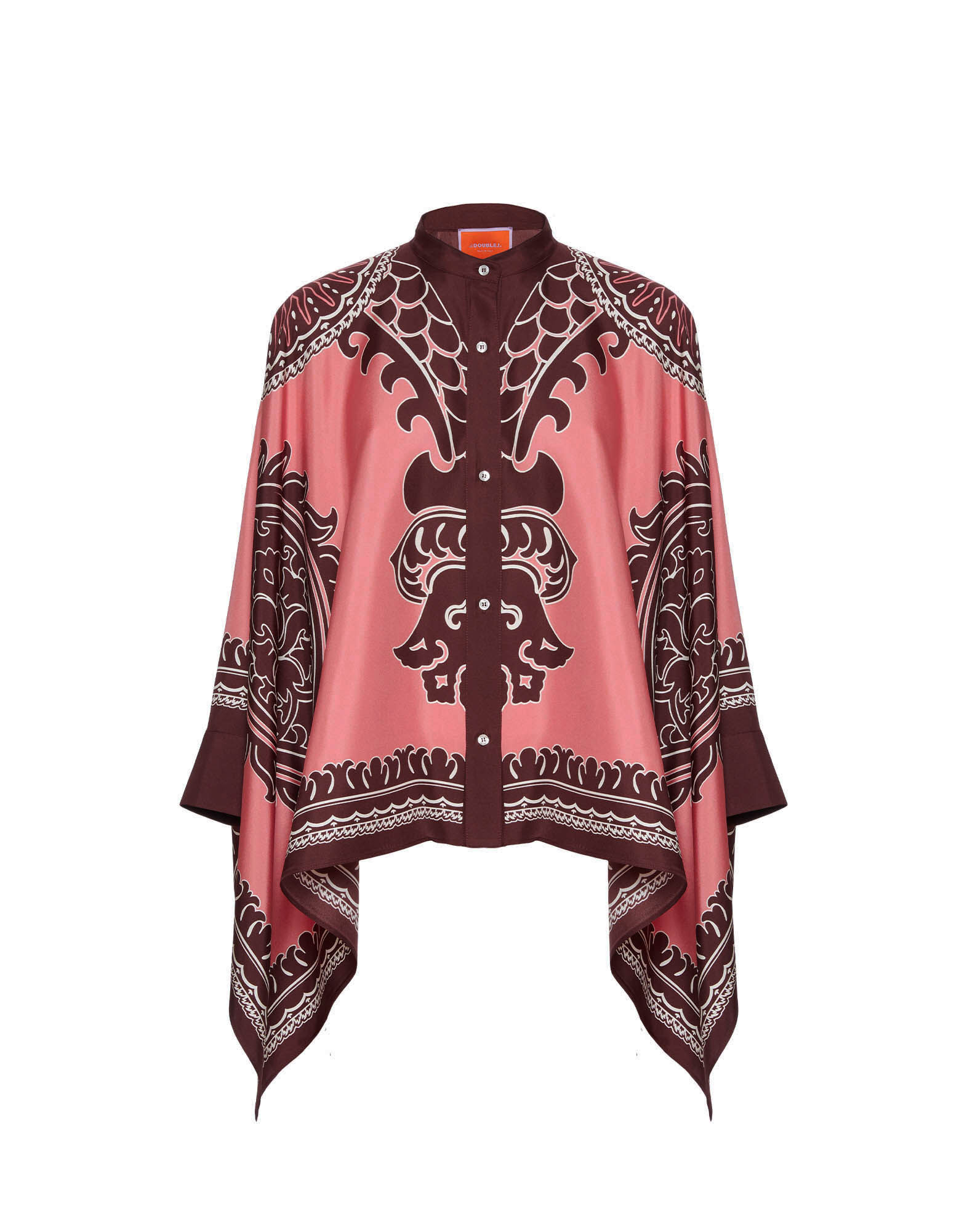 La DoubleJ Foulard Shirt Oltrarno Plac&eacute;e Pink SHI0059SIL006OLT03PI01