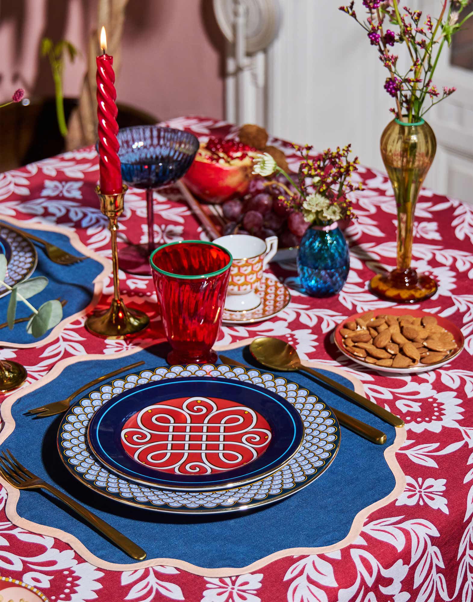 La DoubleJ Dessert Plates Set Of 2 Cortile Blue DIS0063CER001CRL0002