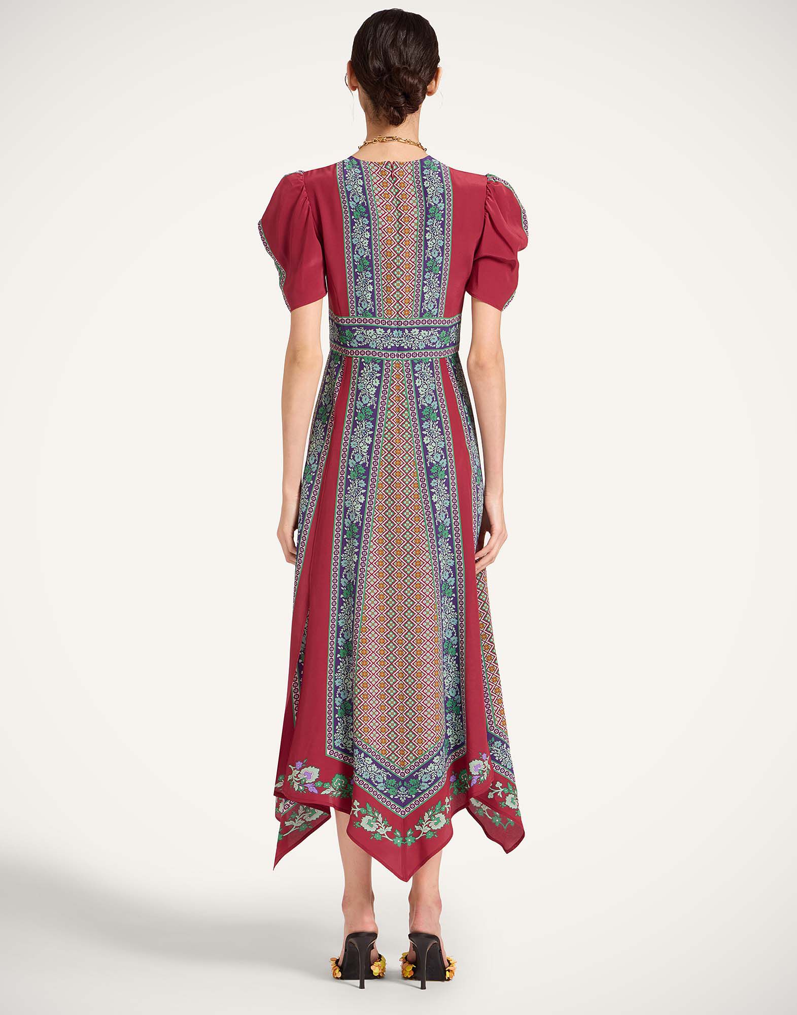 La DoubleJ Cherie Scarf Dress Regalia Plac&eacute;e Red DRE0936CRE002REG02RE01