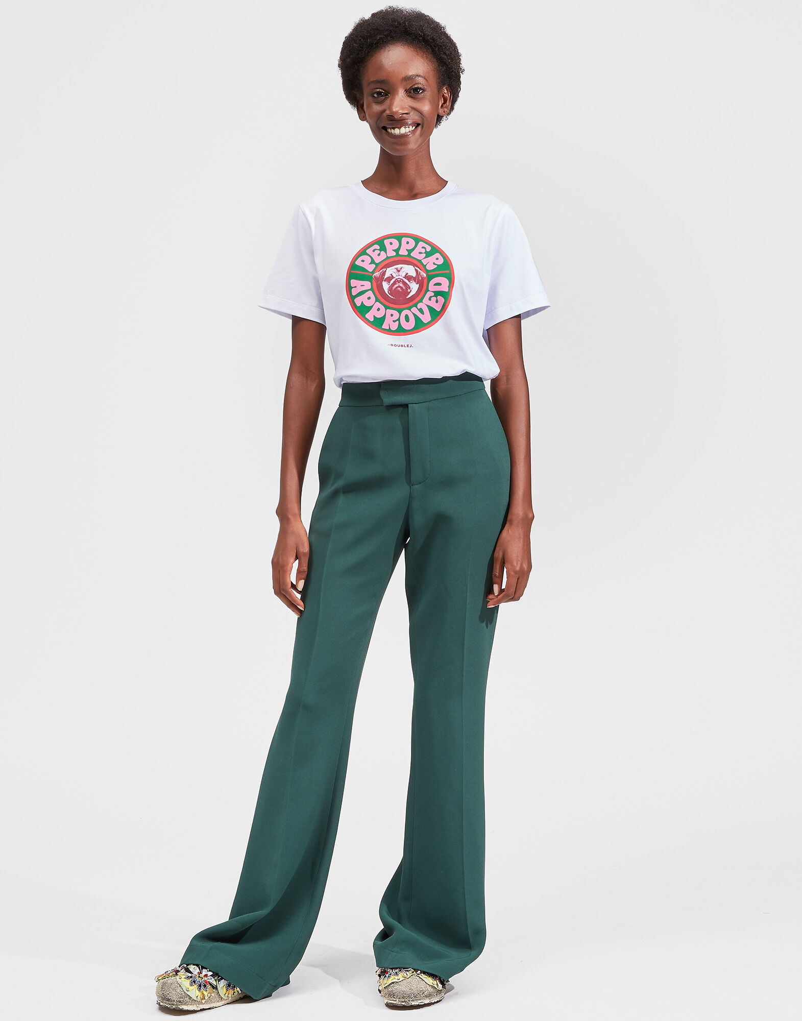 LaDoubleJ Slogan T-shirt Pepper Approved SHI0054JER010SLO0008