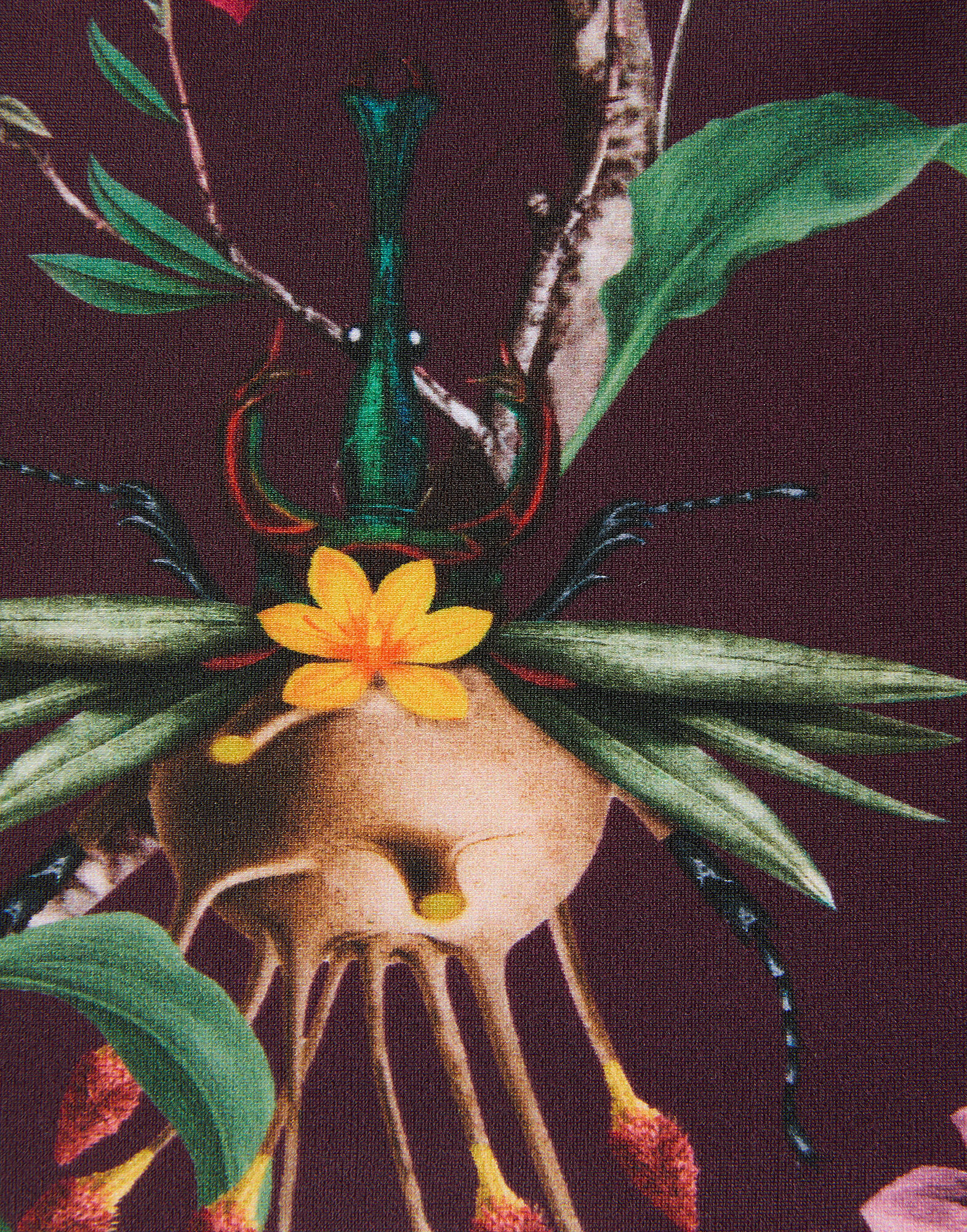 La DoubleJ Goddess Bikini Top Zooflora Mini Burgundy SWI0024LYC001ZOF05RE02