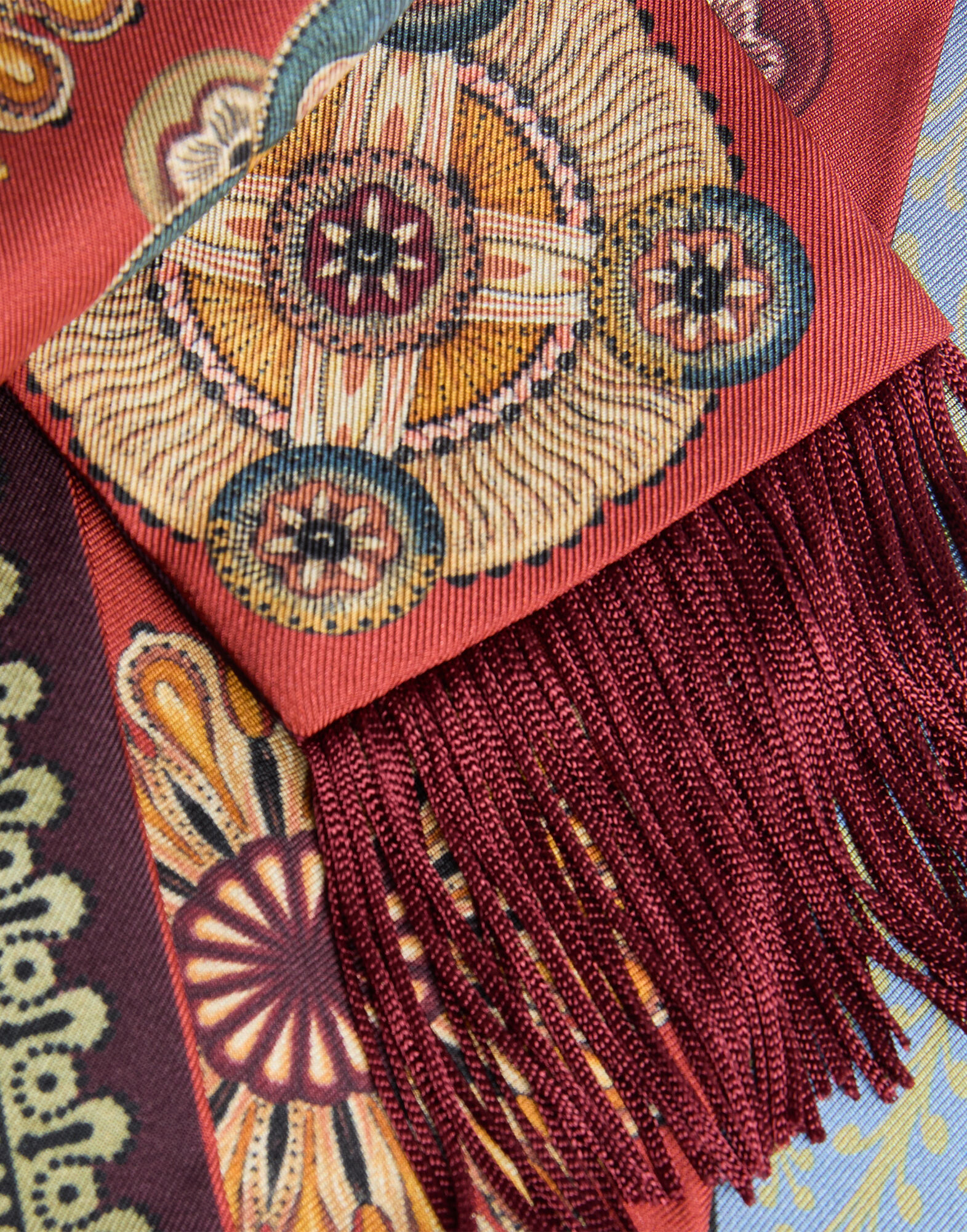 La DoubleJ Skinny Scarf Nucleus Plac&eacute;e Rust SCA0075SIL006NUC06OR04