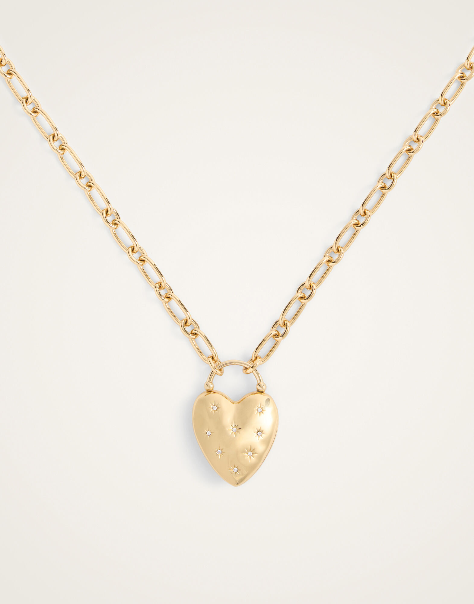 La DoubleJ Love Star Necklace 24K Gold Plate & Swarovski Crystals NEC0046BRA007SOLIDYE05