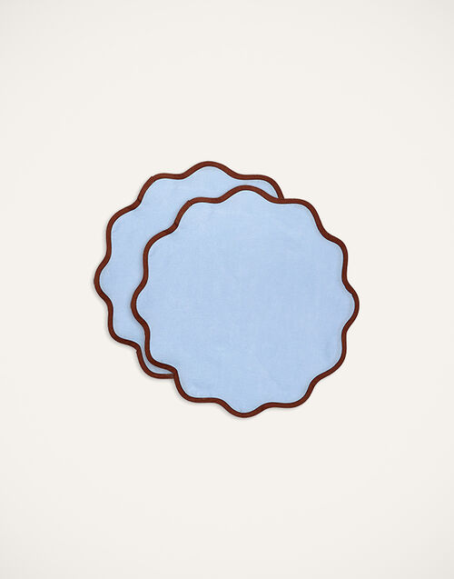 La DoubleJ Cloud Placemat Set Of 2 Rainbow Sky TBM0003LIN006RAI0026