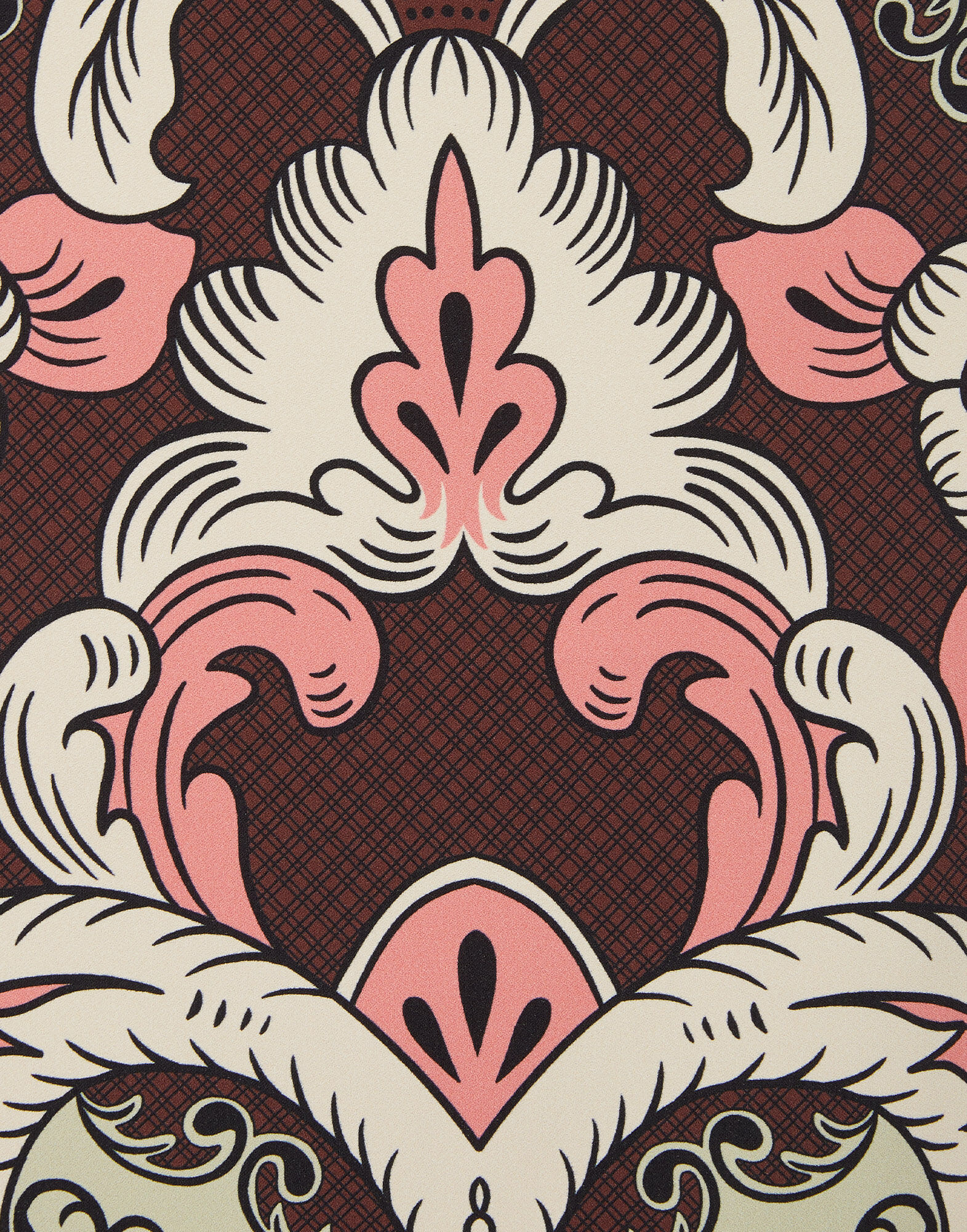 La DoubleJ Pencil Skirt Portal Plac&eacute;e Brown SKI0022VIS011POR02BR11