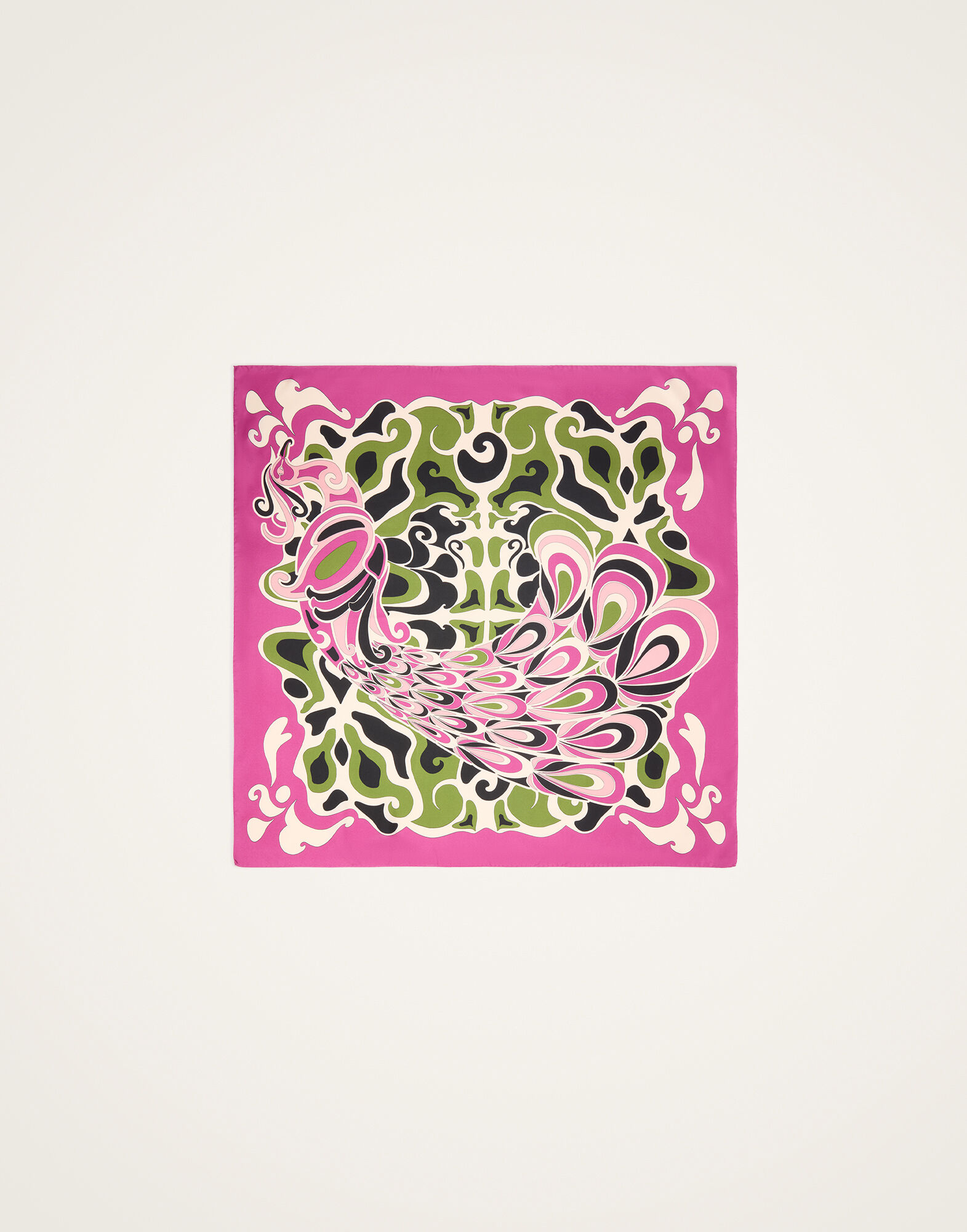 La DoubleJ Foulard 90 Phoenix Plac&eacute;e Pink SCA0067SIL006PHO01PI01