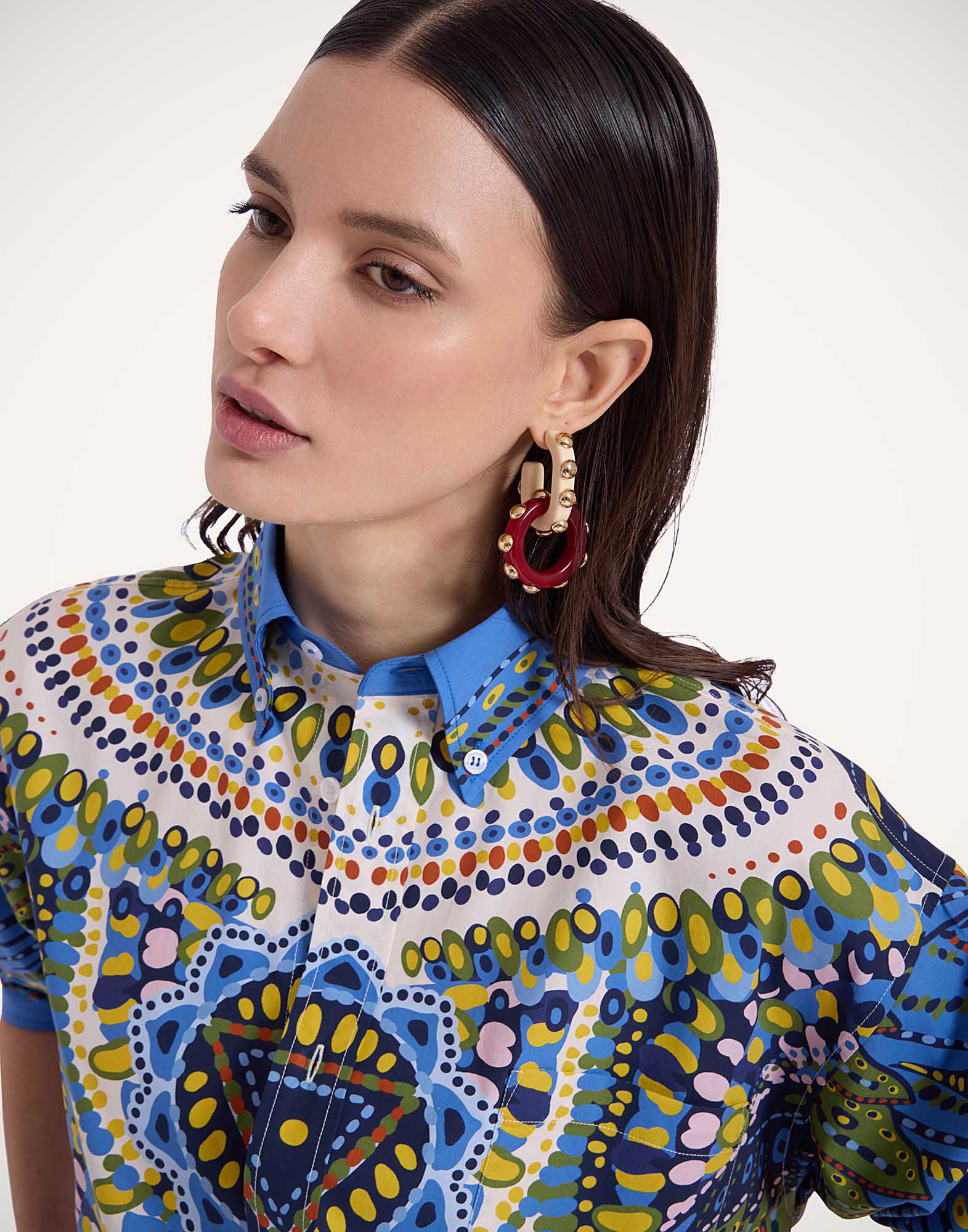 La DoubleJ Better Than You Boyfriend's Shirt Chakra Plac&eacute;e Multicolor SHI0092COT015CHA05MU01