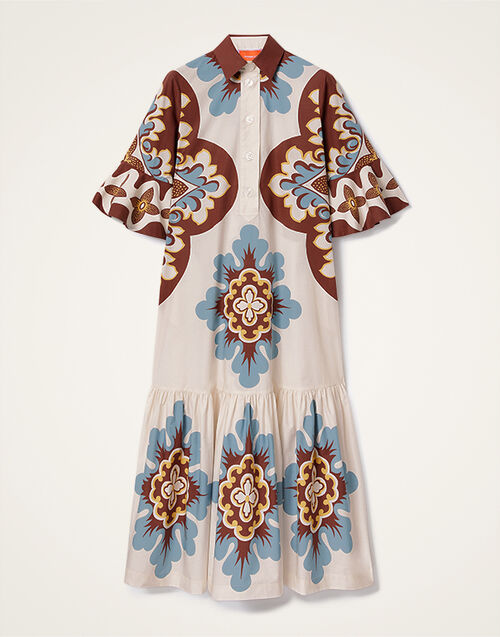 La DoubleJ Artemis Dress Palazzo Placée Chocolate DRE0201COT015PAL08BR07