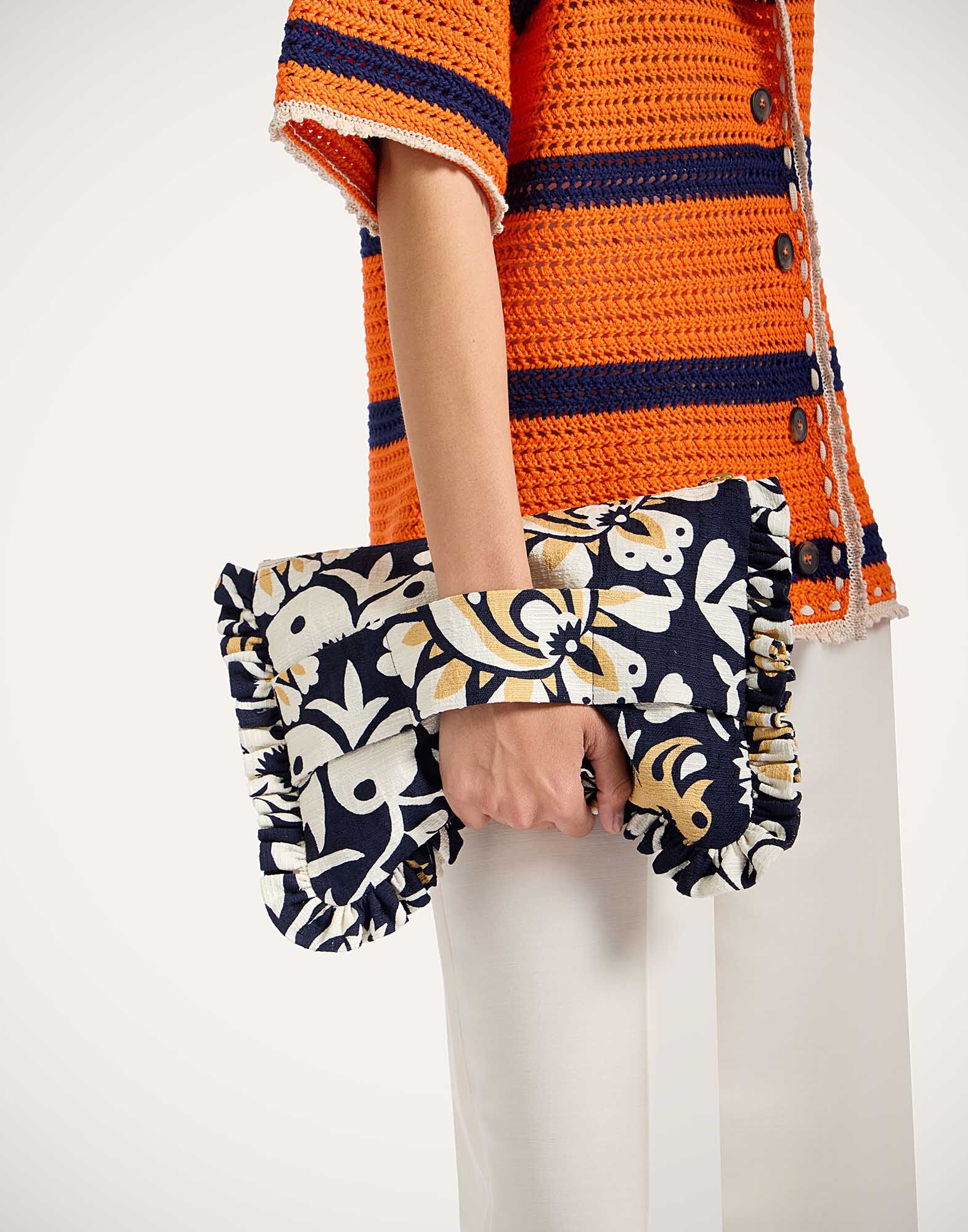 La DoubleJ Hand Pochette Selva Blue BAG0059COT005SEL06BU03