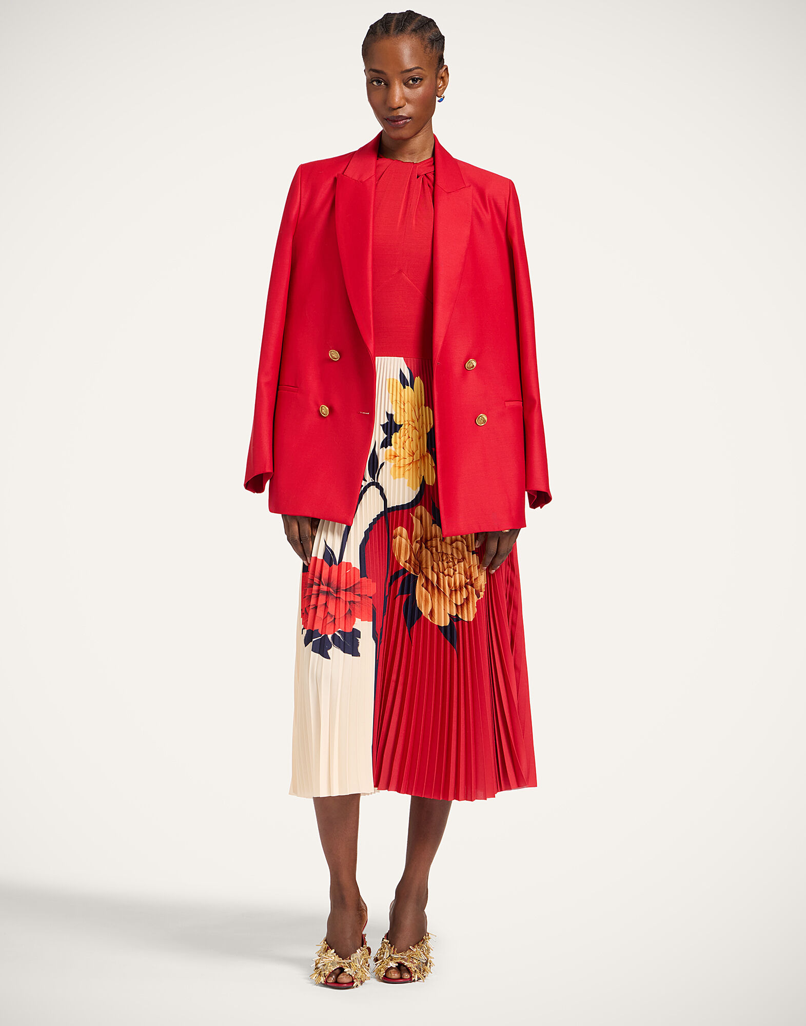 La DoubleJ Jagger Jacket Solid Red JAC0148WOL035SOLIDRE01