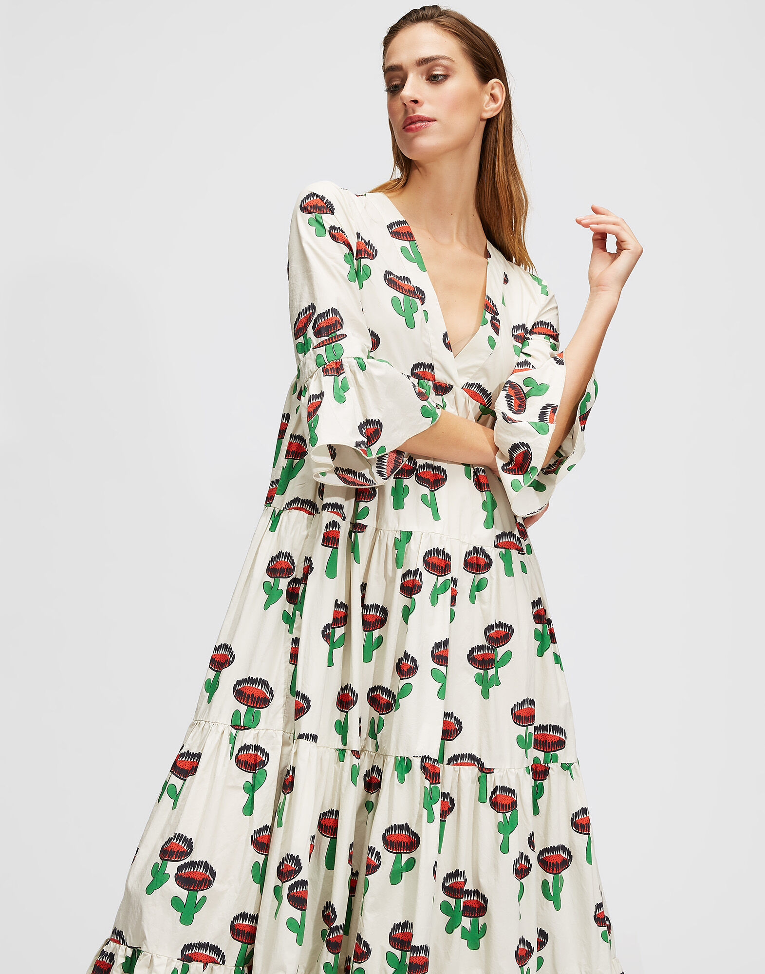 LaDoubleJ Jennifer Jane Dress Chirpy Cactus DRE0114COT001CHI0001