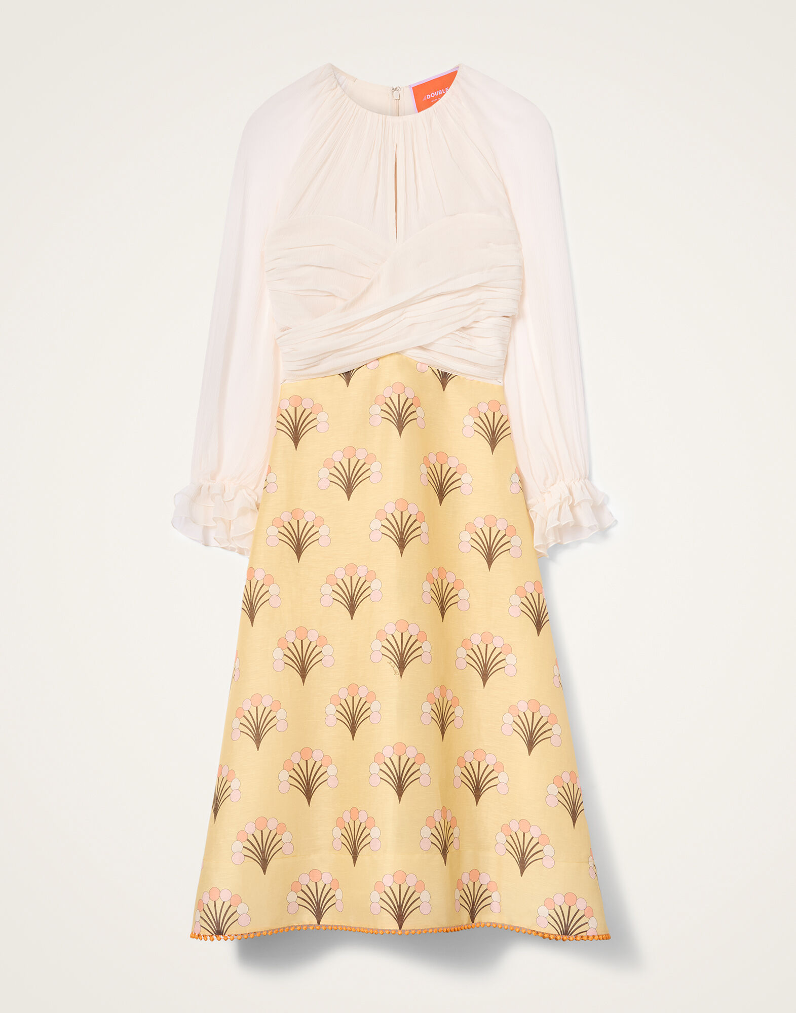 La DoubleJ En Pointe Dress Florette Yellow DRE1023LIN011FLO05YE02