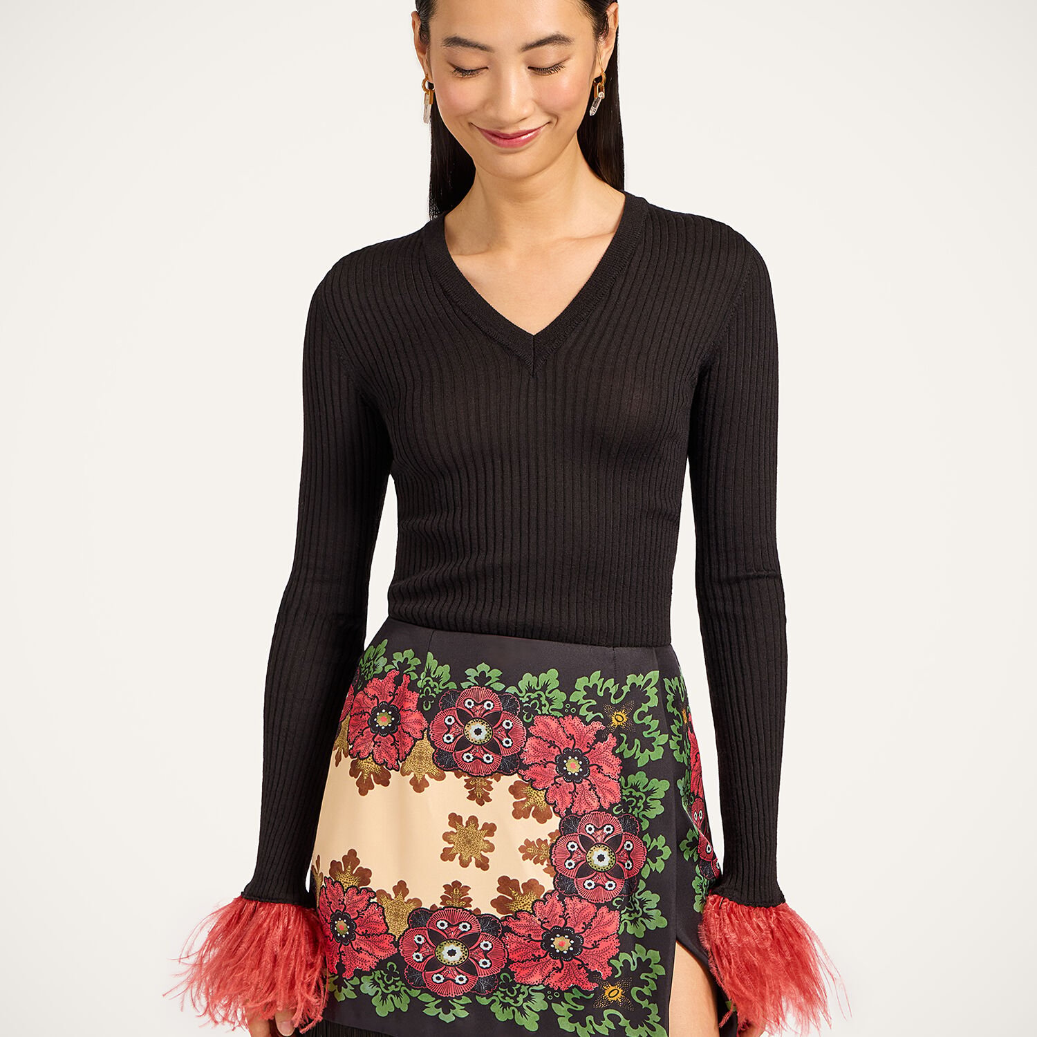 La Double J V-Neck High Kick Top