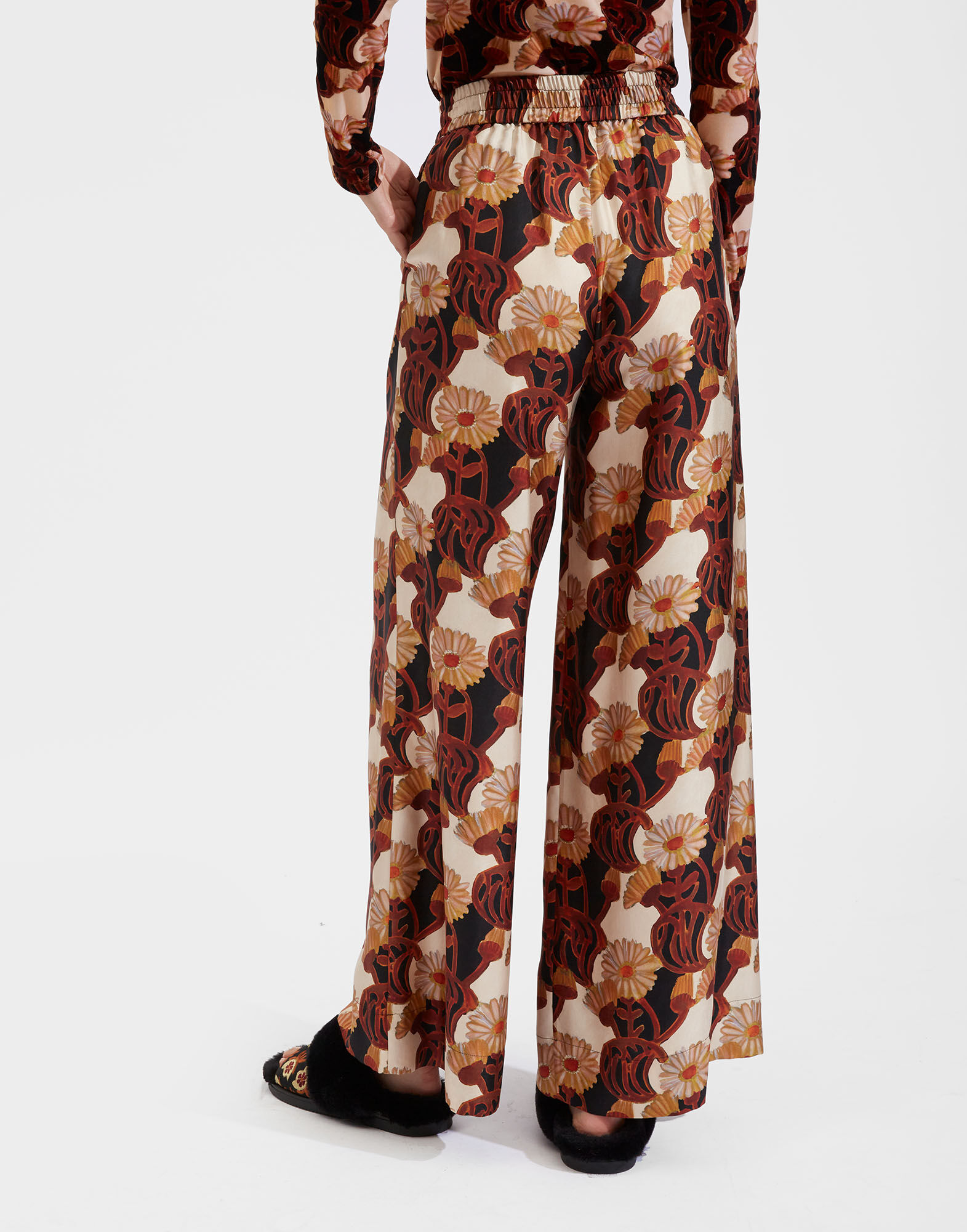 La DoubleJ Palazzo Pants White Gerber TRO0003VEL006GER0003