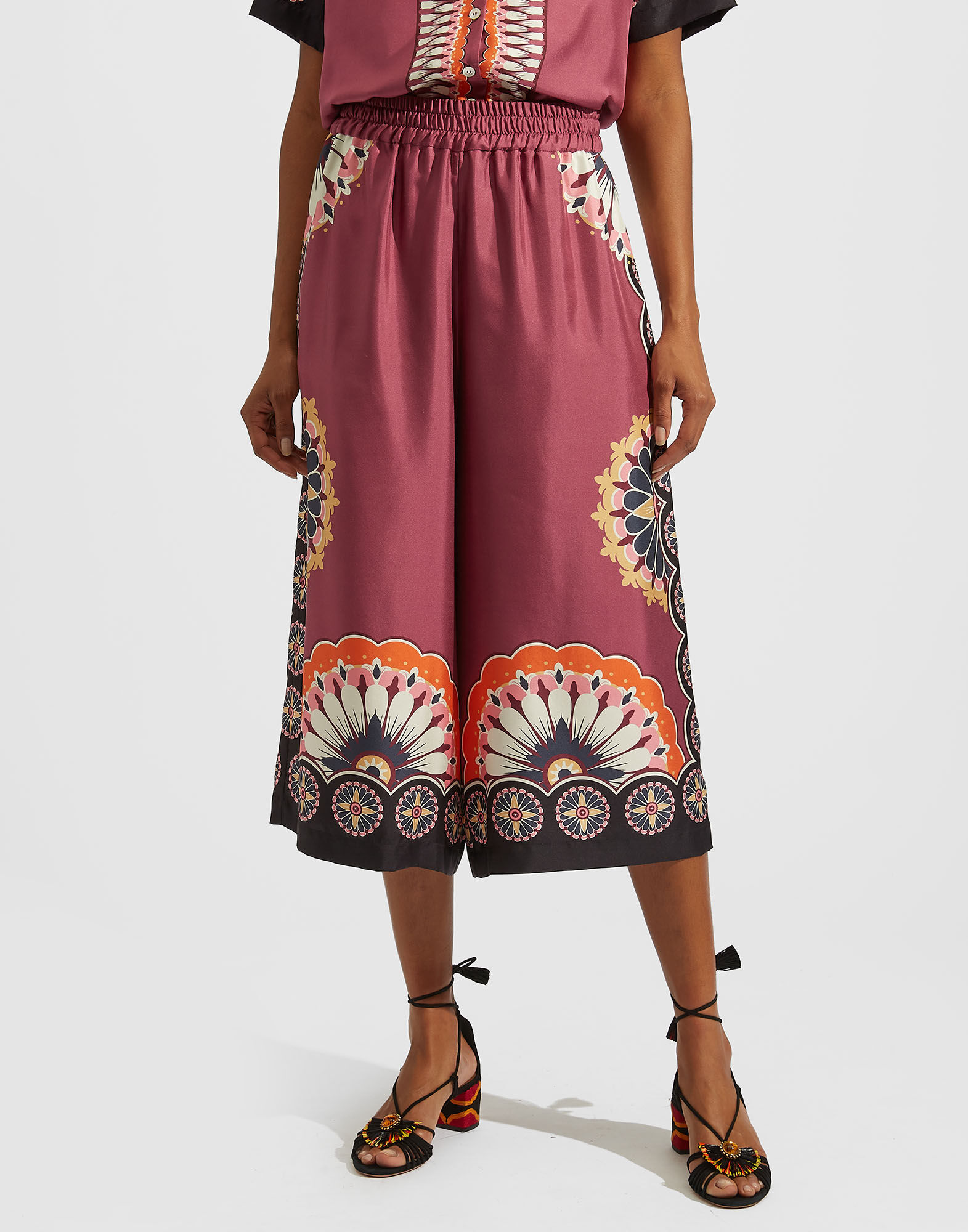 La DoubleJ Cortile Pants Napoli Plates Plac&eacute;e Bordeaux TRO0082SIL006NAP03RE02