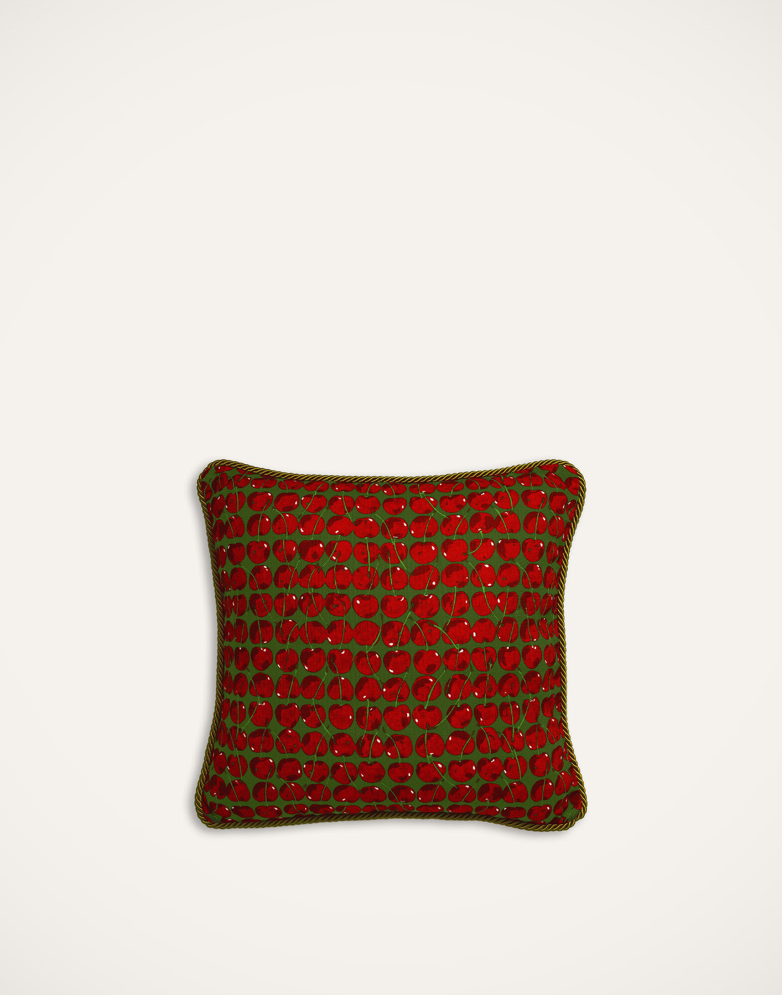 La DoubleJ Cushion (45X45) Cherries Verde CUS0012COT034CHY0004