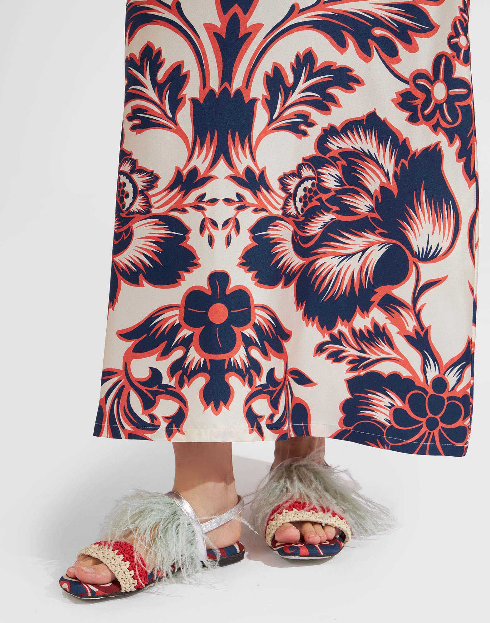 La DoubleJ Medal Sandal Moonflower Navy SHO0076FOD001MOO01BU06