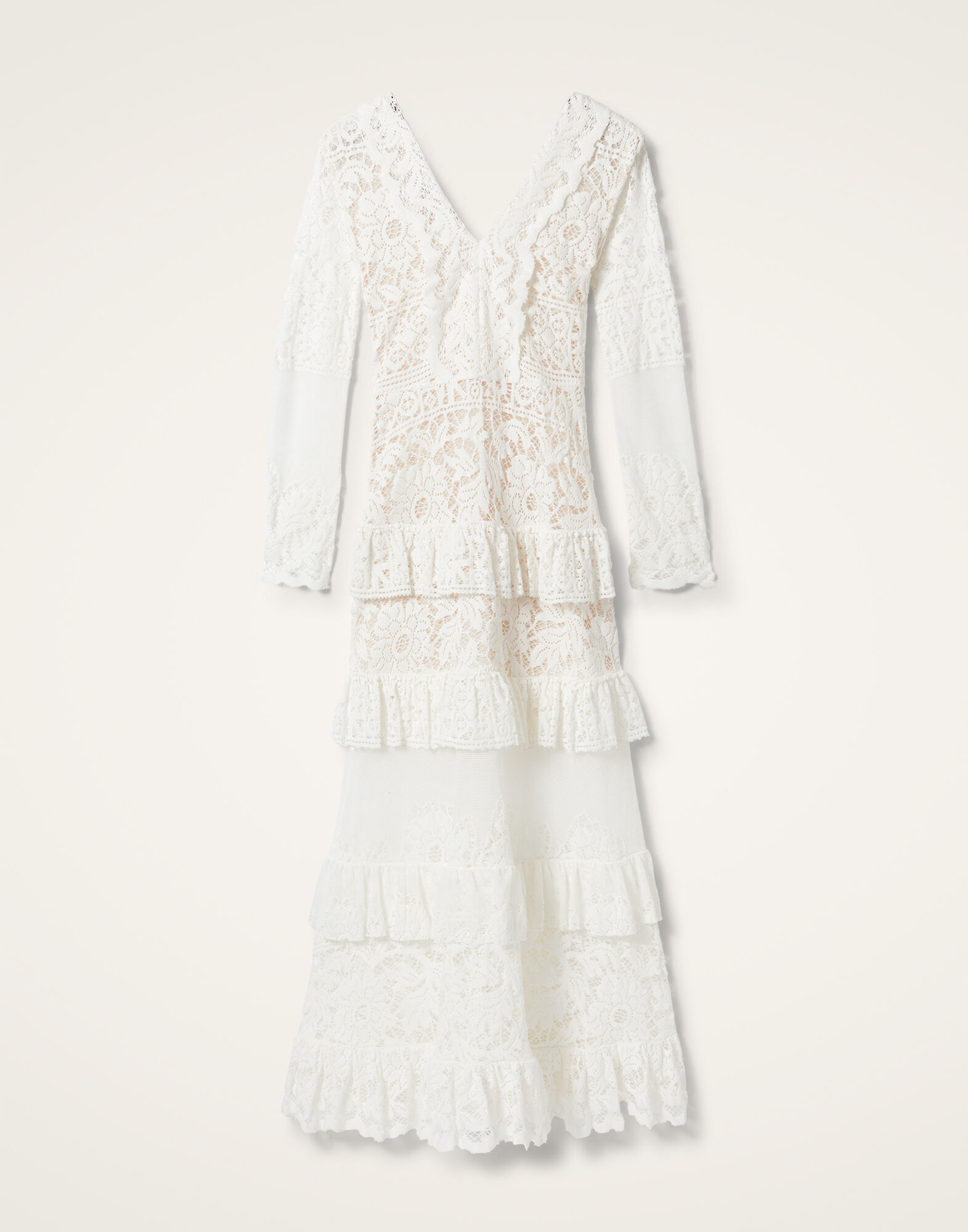 La DoubleJ Footloose Lacey Dress White DRE0626EMB028SOLIDWH01