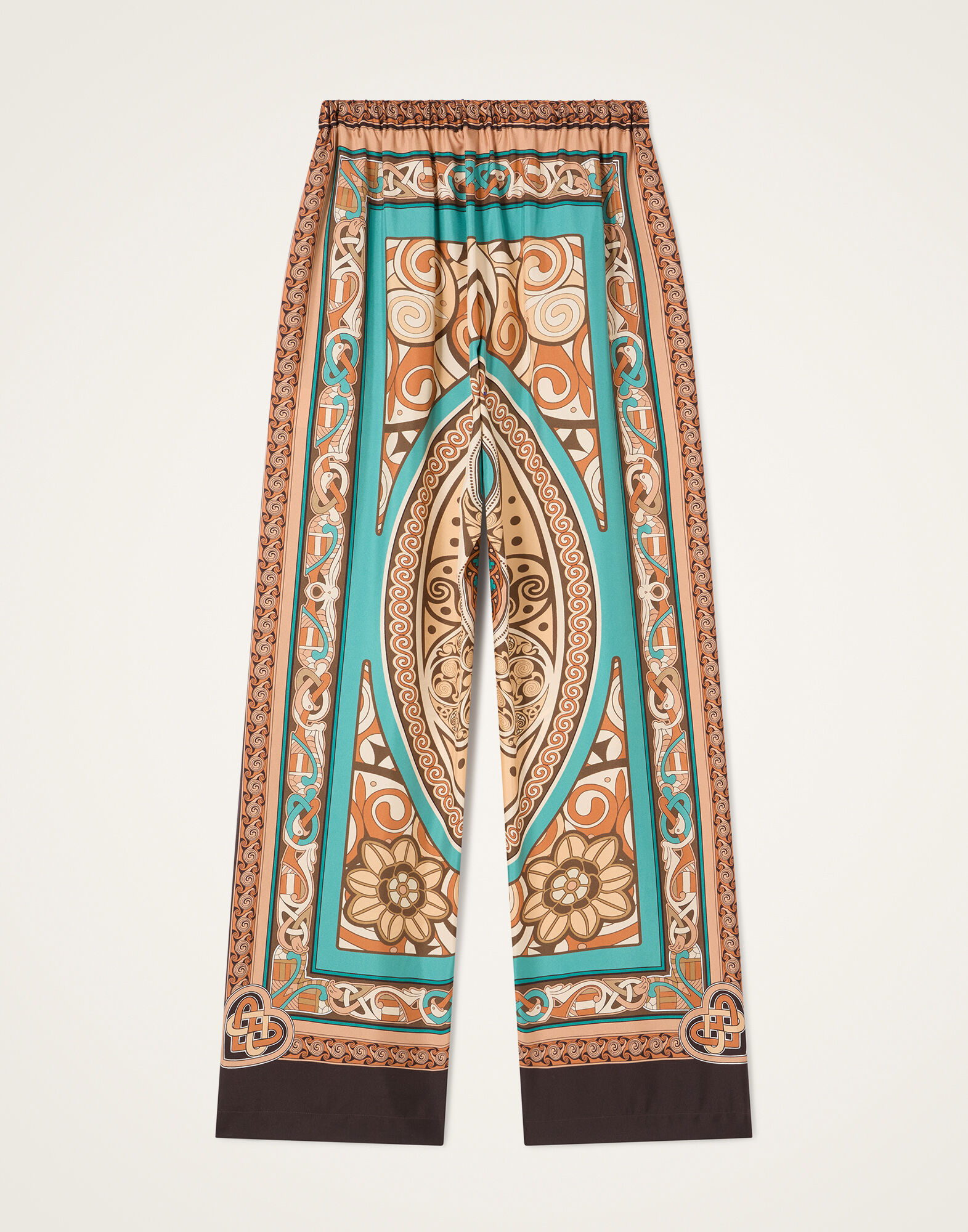 La DoubleJ Club Pants Kells Plac&eacute;e Blue Petrol TRO0210SIL026KEL03BU05