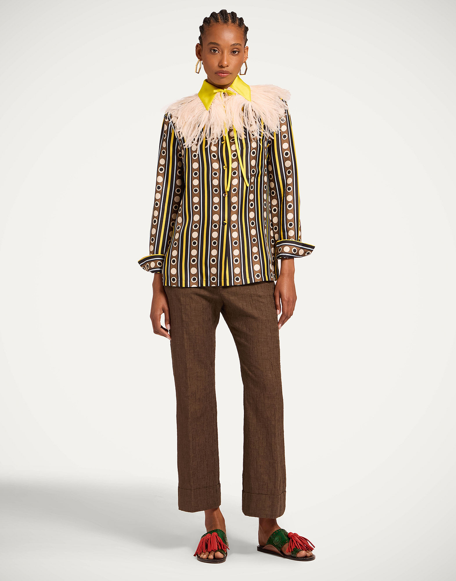 La DoubleJ Hendrix Pants Solid Chocolate TRO0014COT005SOLIDBR07