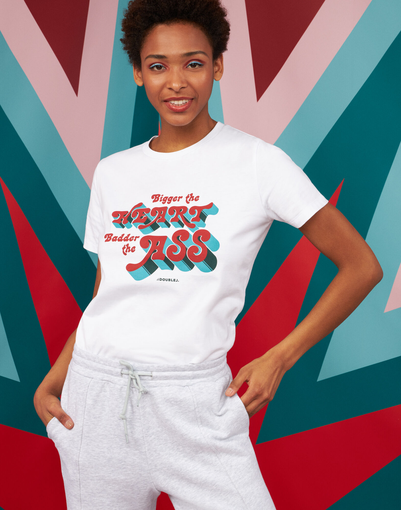 LaDoubleJ Slogan T-Shirt BadAss Slogan SHI0054JER010BAD0001